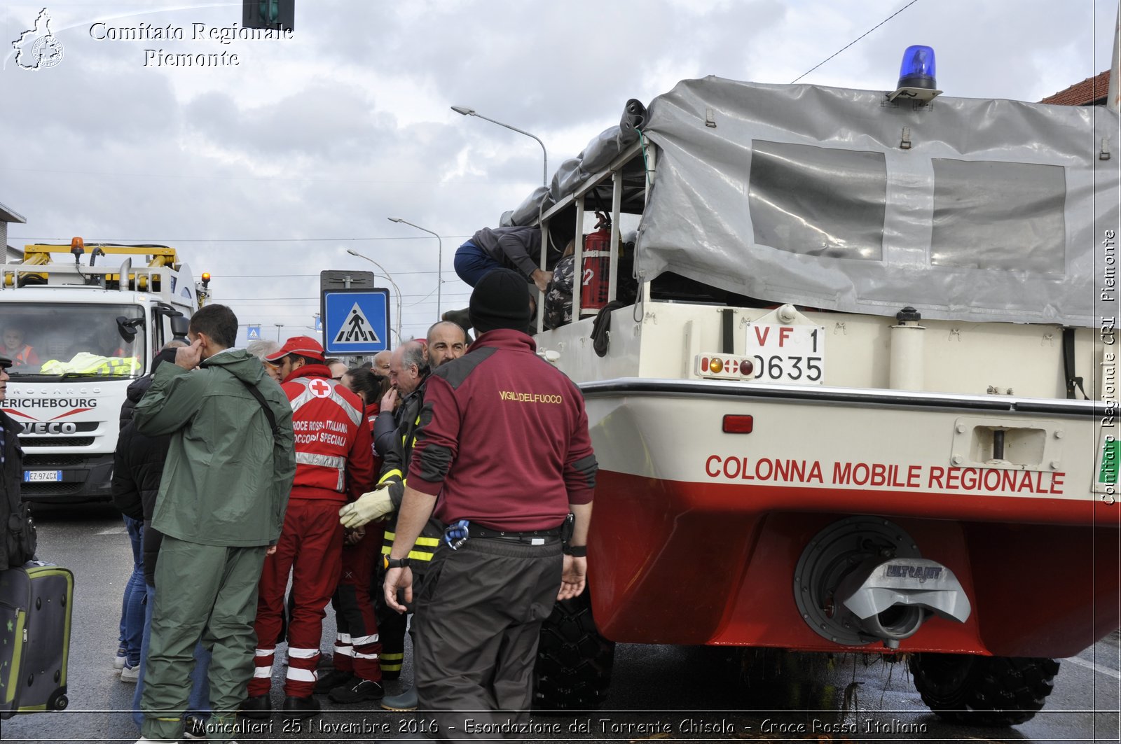 Moncalieri 25 Novembre 2016 - Esondazione del Torrente Chisola - Croce Rossa Italiana- Comitato Regionale del Piemonte