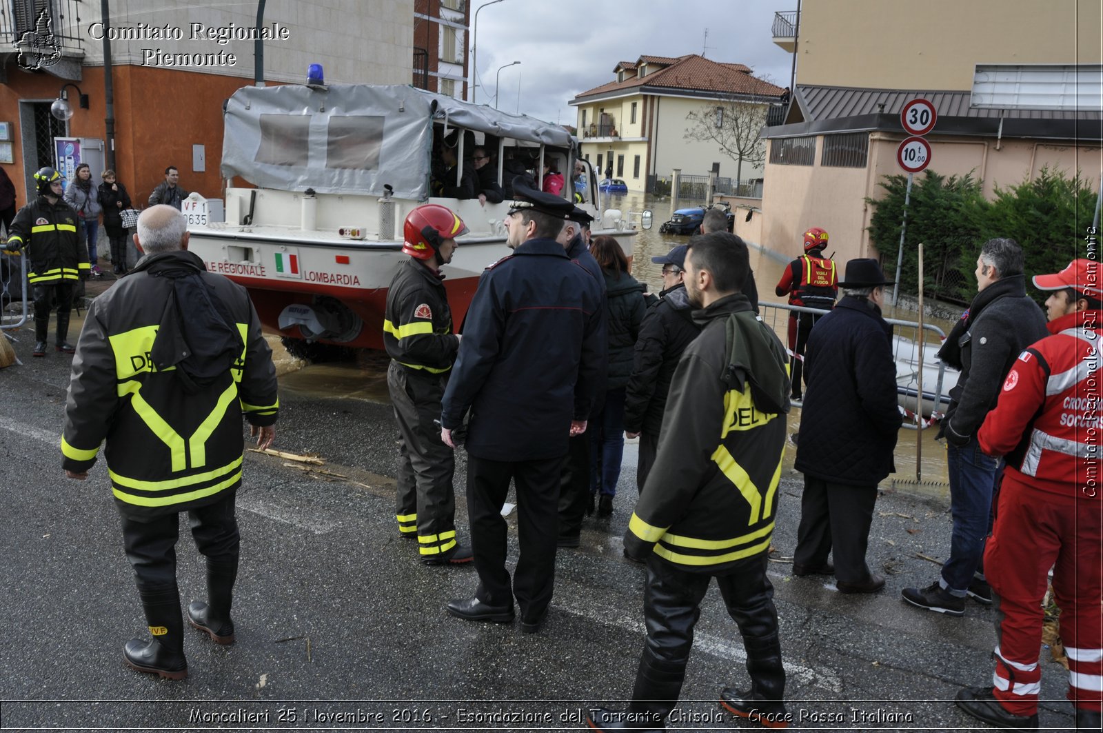 Moncalieri 25 Novembre 2016 - Esondazione del Torrente Chisola - Croce Rossa Italiana- Comitato Regionale del Piemonte