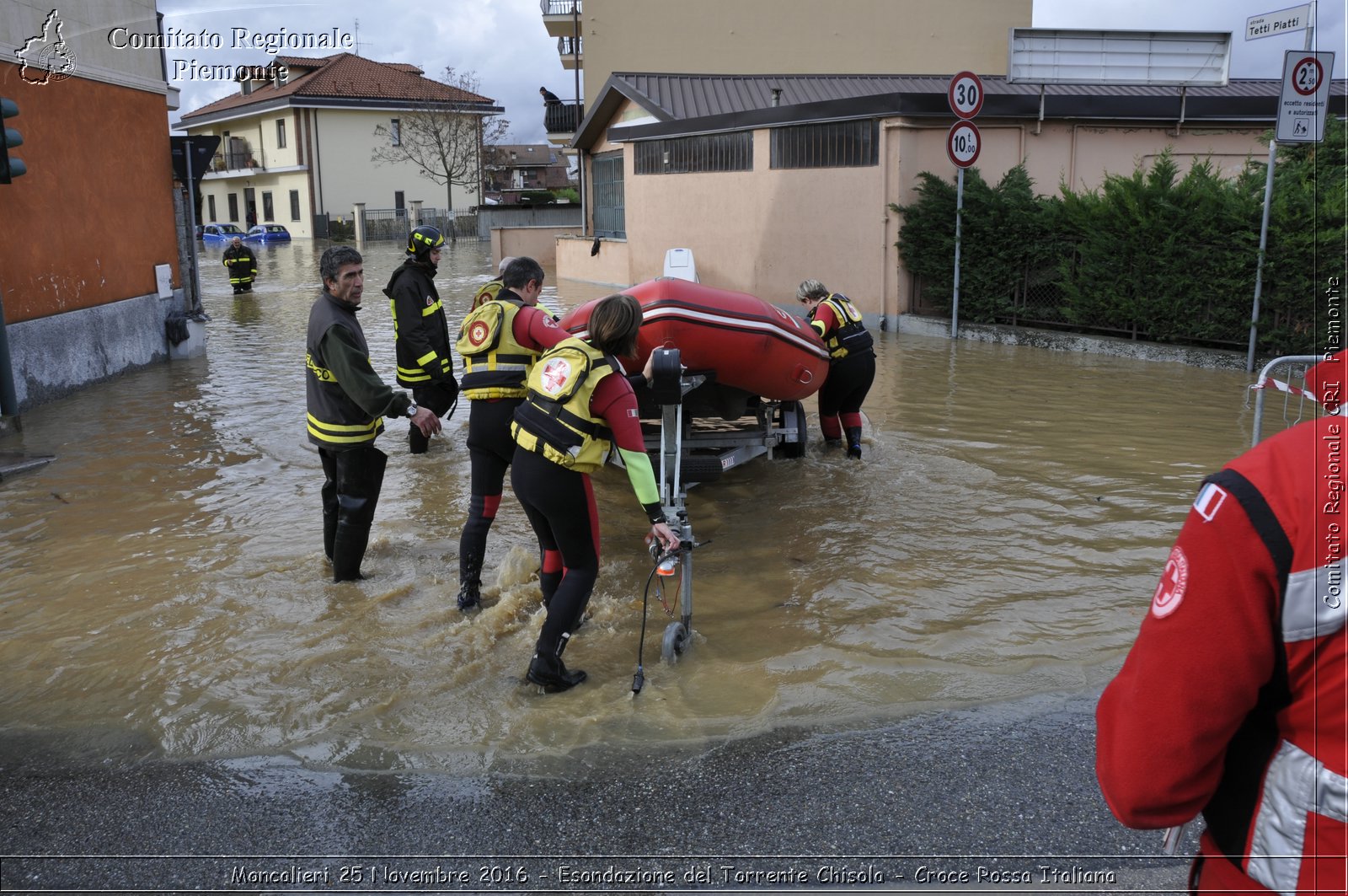 Moncalieri 25 Novembre 2016 - Esondazione del Torrente Chisola - Croce Rossa Italiana- Comitato Regionale del Piemonte