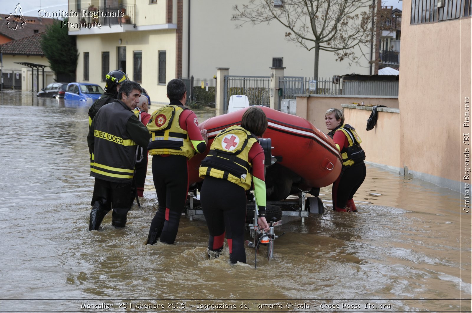 Moncalieri 25 Novembre 2016 - Esondazione del Torrente Chisola - Croce Rossa Italiana- Comitato Regionale del Piemonte