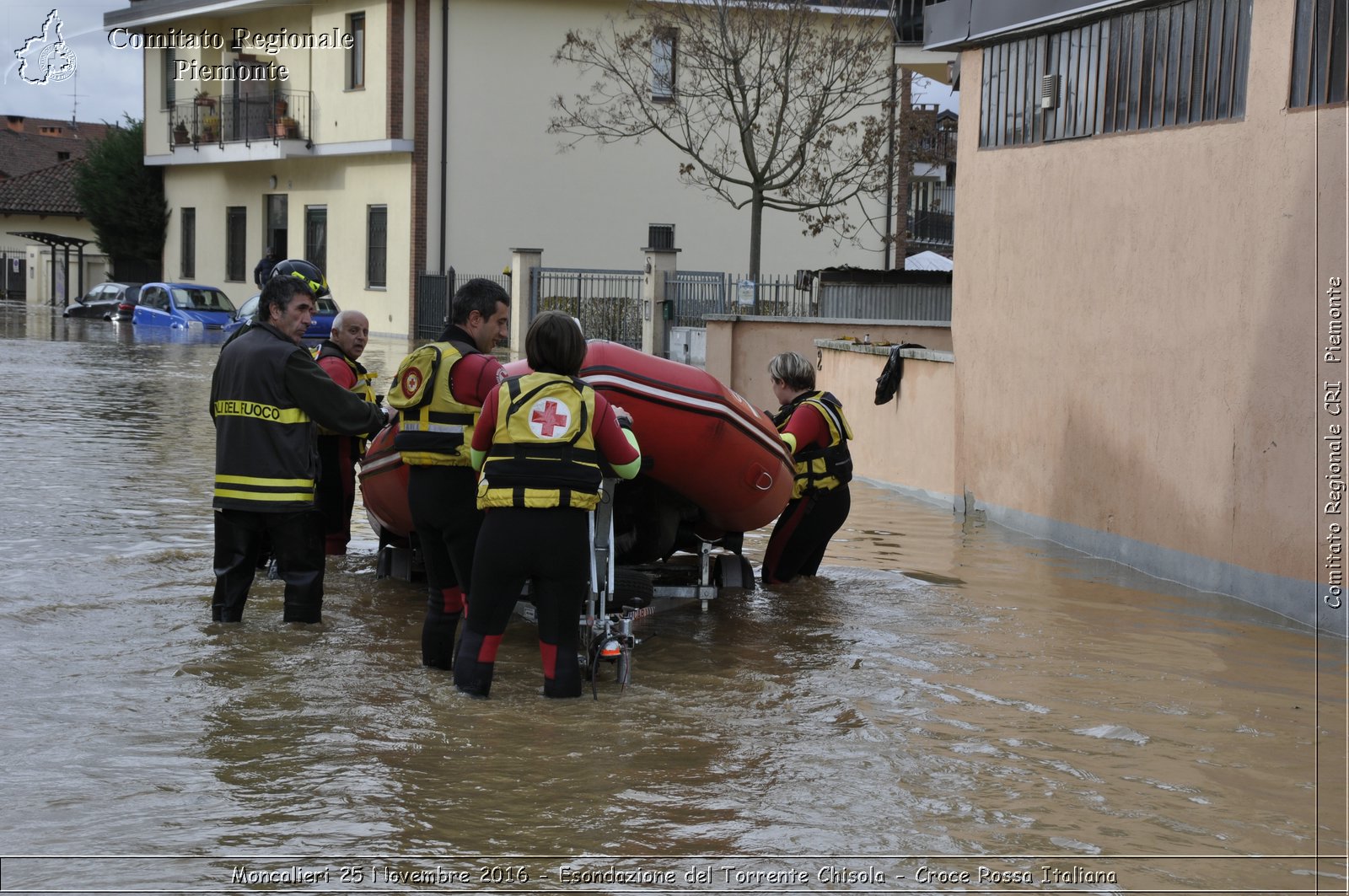 Moncalieri 25 Novembre 2016 - Esondazione del Torrente Chisola - Croce Rossa Italiana- Comitato Regionale del Piemonte