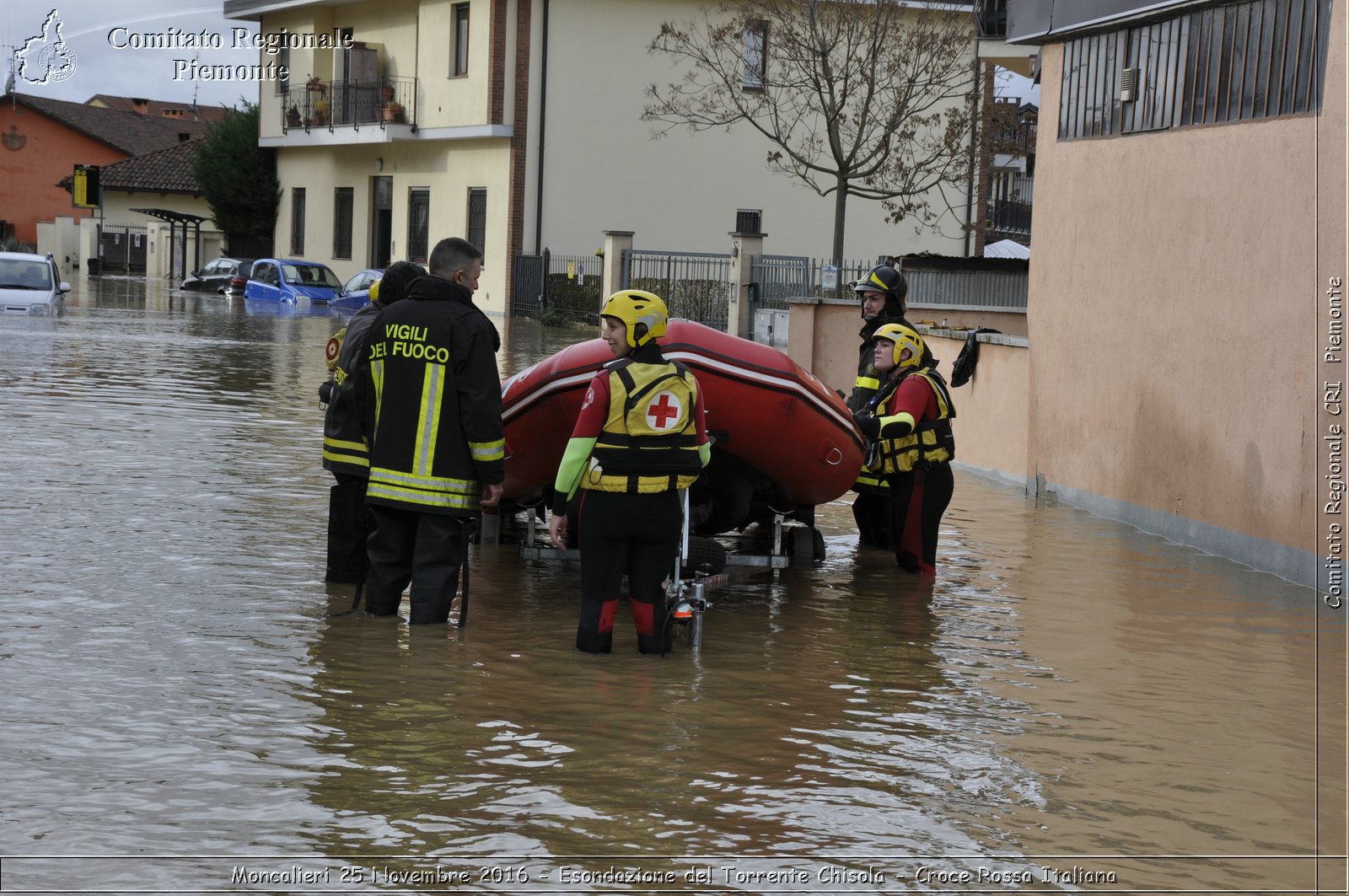 Moncalieri 25 Novembre 2016 - Esondazione del Torrente Chisola - Croce Rossa Italiana- Comitato Regionale del Piemonte