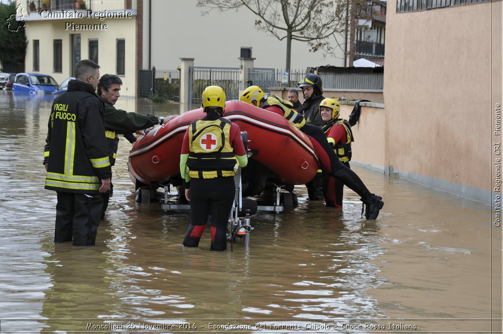 Moncalieri 25 Novembre 2016 - Esondazione del Torrente Chisola - Croce Rossa Italiana- Comitato Regionale del Piemonte