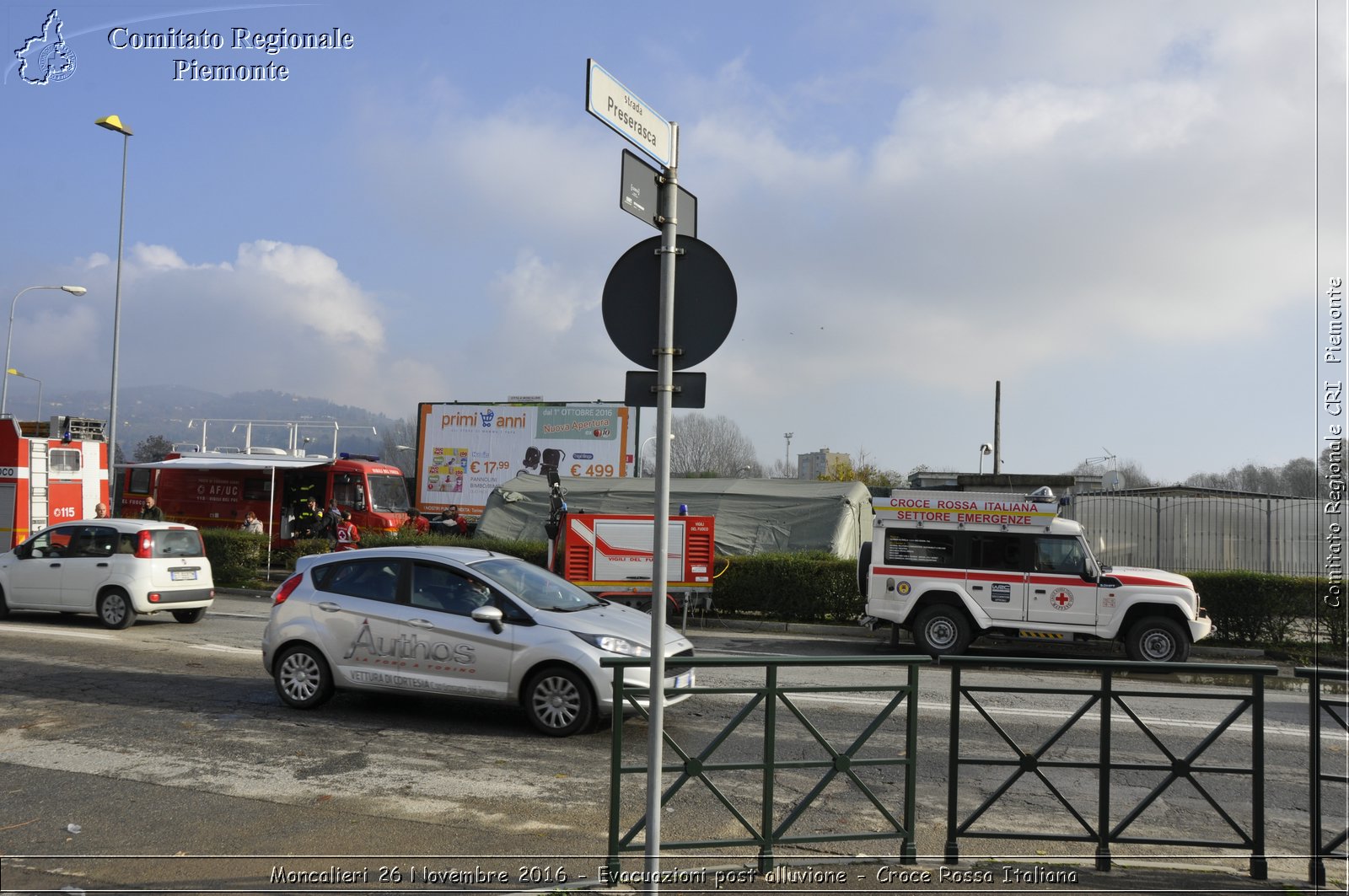 Moncalieri 26 Novembre 2016 - Evacuazioni post alluvione - Croce Rossa Italiana- Comitato Regionale del Piemonte