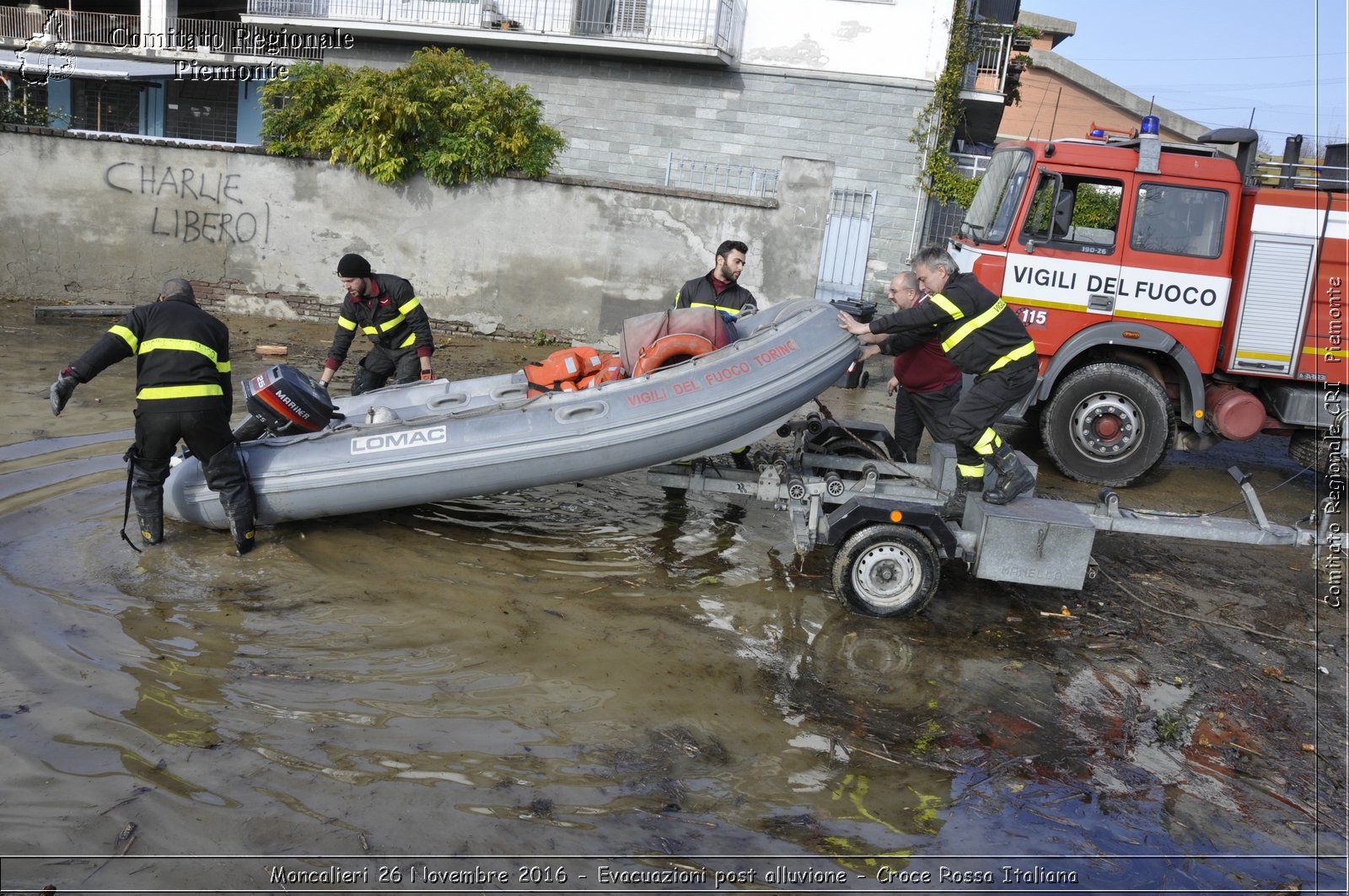 Moncalieri 26 Novembre 2016 - Evacuazioni post alluvione - Croce Rossa Italiana- Comitato Regionale del Piemonte