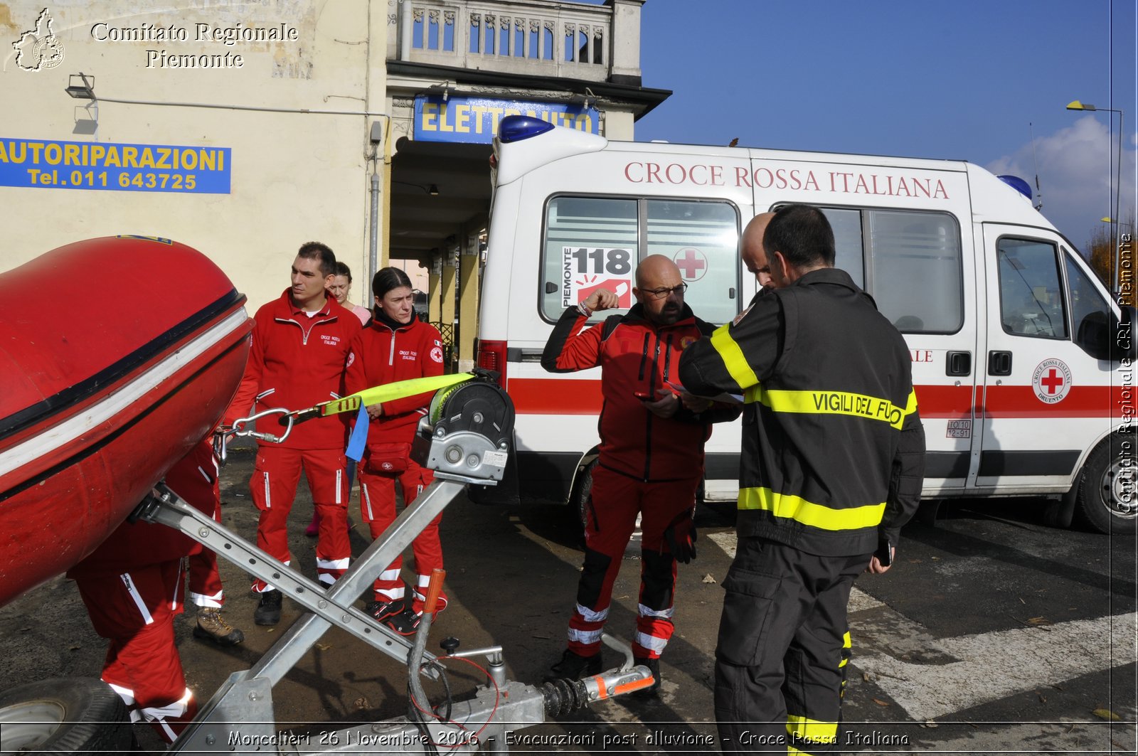 Moncalieri 26 Novembre 2016 - Evacuazioni post alluvione - Croce Rossa Italiana- Comitato Regionale del Piemonte