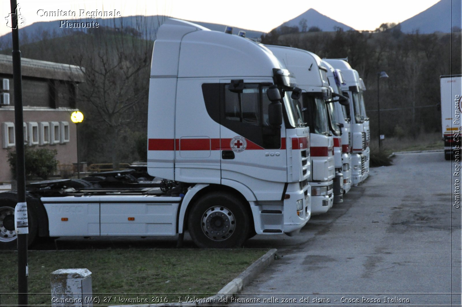 Camerino (MC) 27 Novembre 2016 - I Volontari del Piemonte nelle zone del sisma - Croce Rossa Italiana- Comitato Regionale del Piemonte