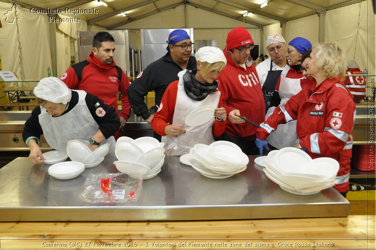 Camerino (MC) 27 Novembre 2016 - I Volontari del Piemonte nelle zone del sisma - Croce Rossa Italiana- Comitato Regionale del Piemonte