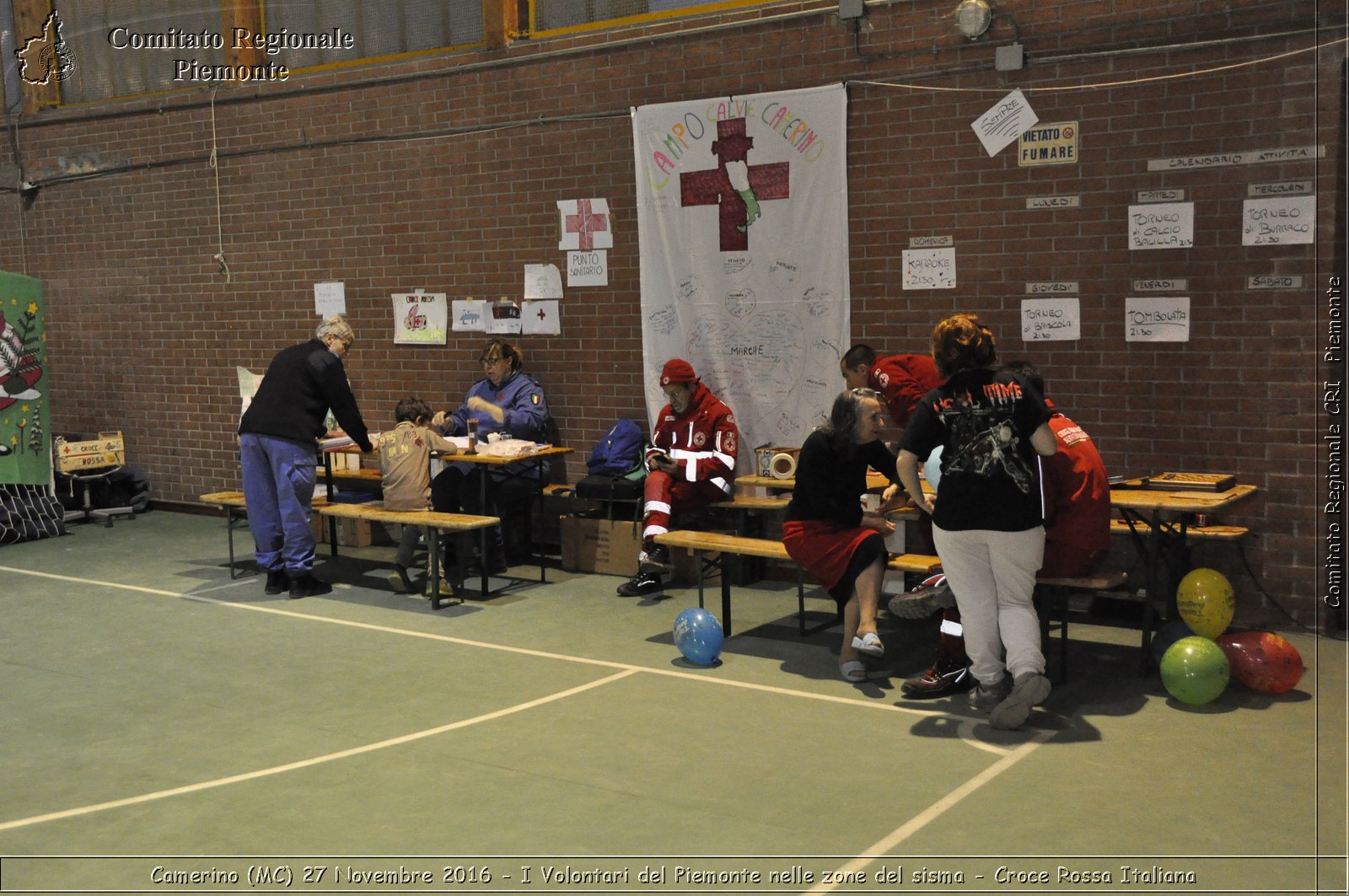 Camerino (MC) 27 Novembre 2016 - I Volontari del Piemonte nelle zone del sisma - Croce Rossa Italiana- Comitato Regionale del Piemonte