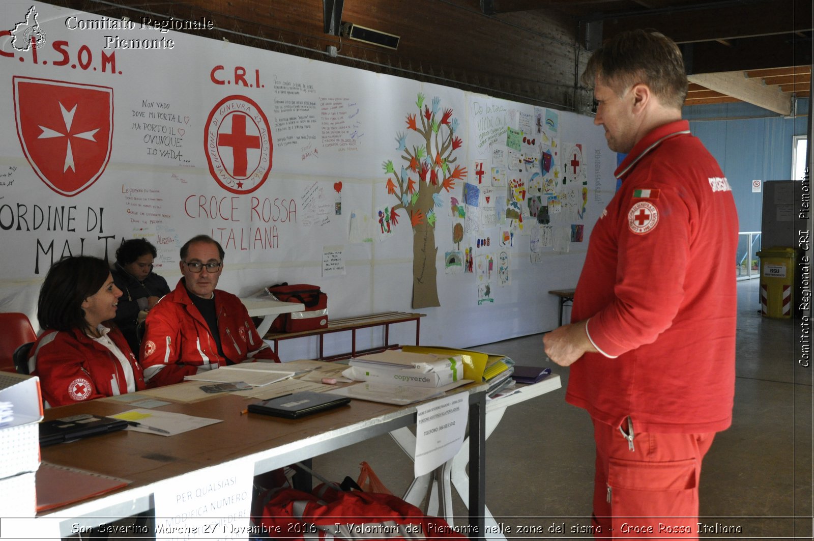 San Severino Marche 27 Novembre 2016 - I Volontari del Piemonte nelle zone del sisma - Croce Rossa Italiana- Comitato Regionale del Piemonte