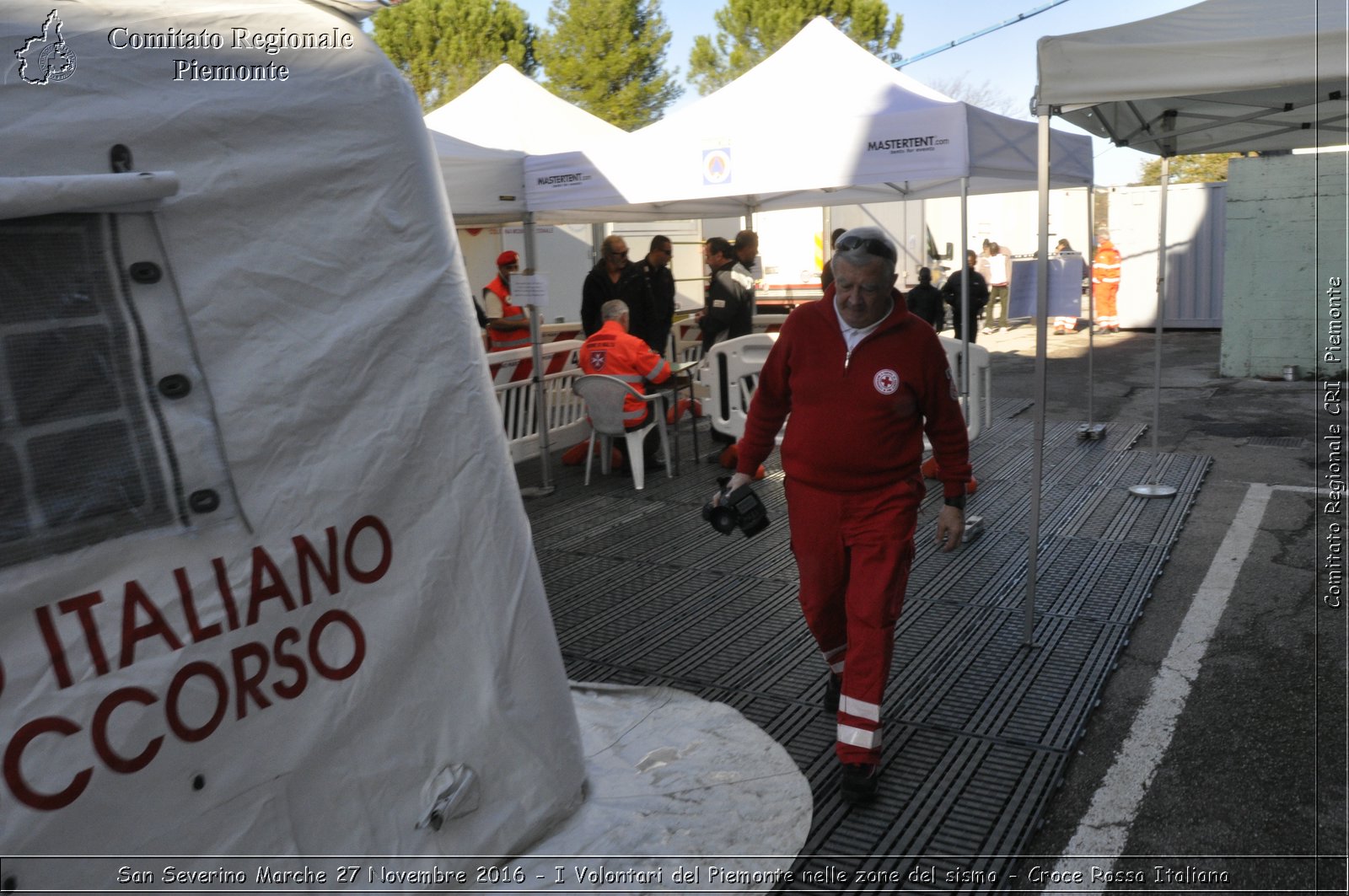 San Severino Marche 27 Novembre 2016 - I Volontari del Piemonte nelle zone del sisma - Croce Rossa Italiana- Comitato Regionale del Piemonte