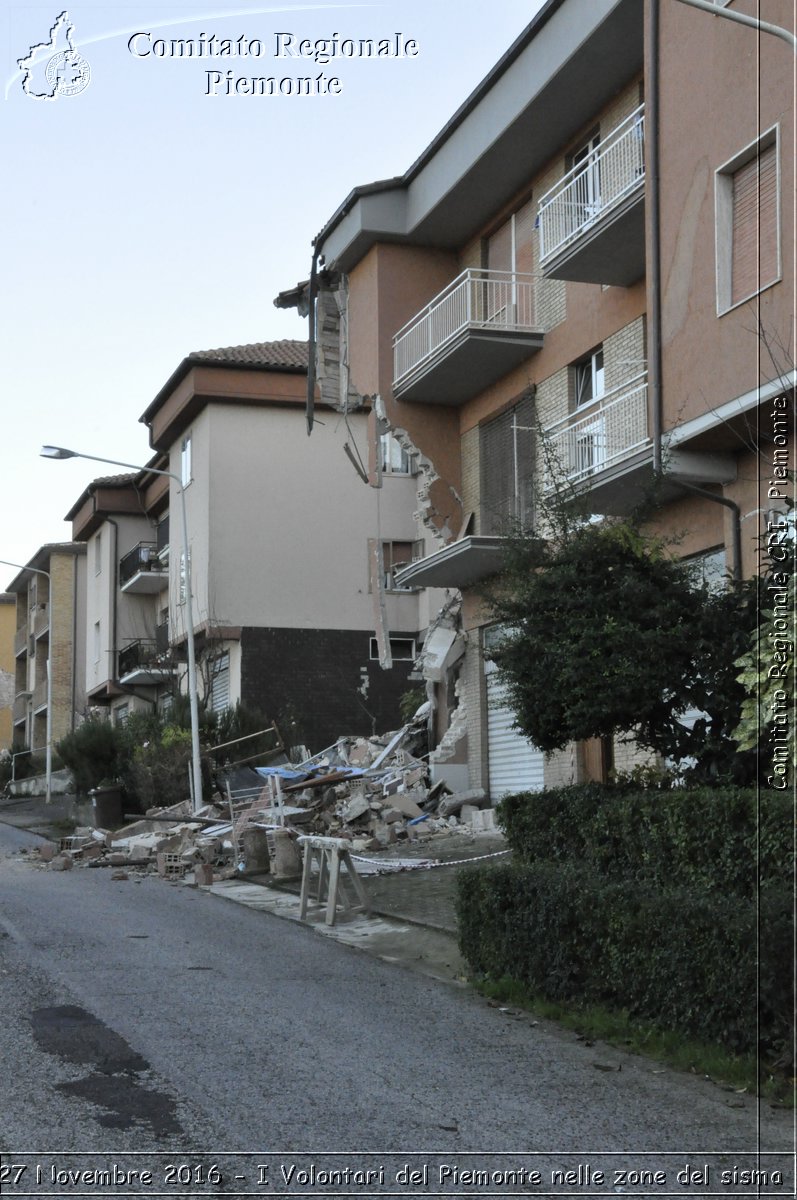 San Severino Marche 27 Novembre 2016 - I Volontari del Piemonte nelle zone del sisma - Croce Rossa Italiana- Comitato Regionale del Piemonte