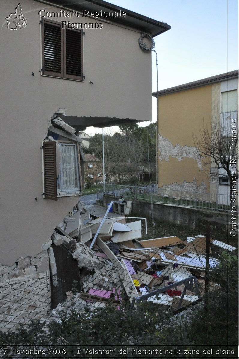 San Severino Marche 27 Novembre 2016 - I Volontari del Piemonte nelle zone del sisma - Croce Rossa Italiana- Comitato Regionale del Piemonte