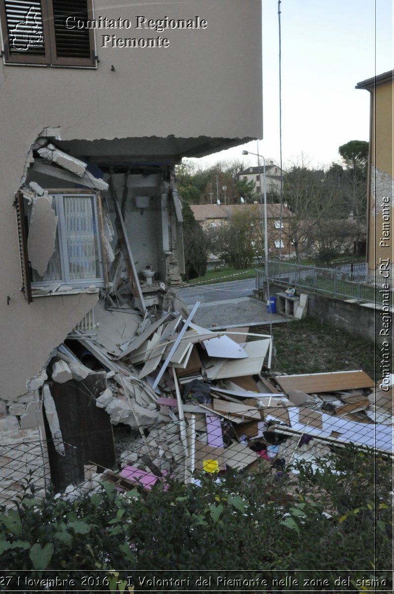 San Severino Marche 27 Novembre 2016 - I Volontari del Piemonte nelle zone del sisma - Croce Rossa Italiana- Comitato Regionale del Piemonte