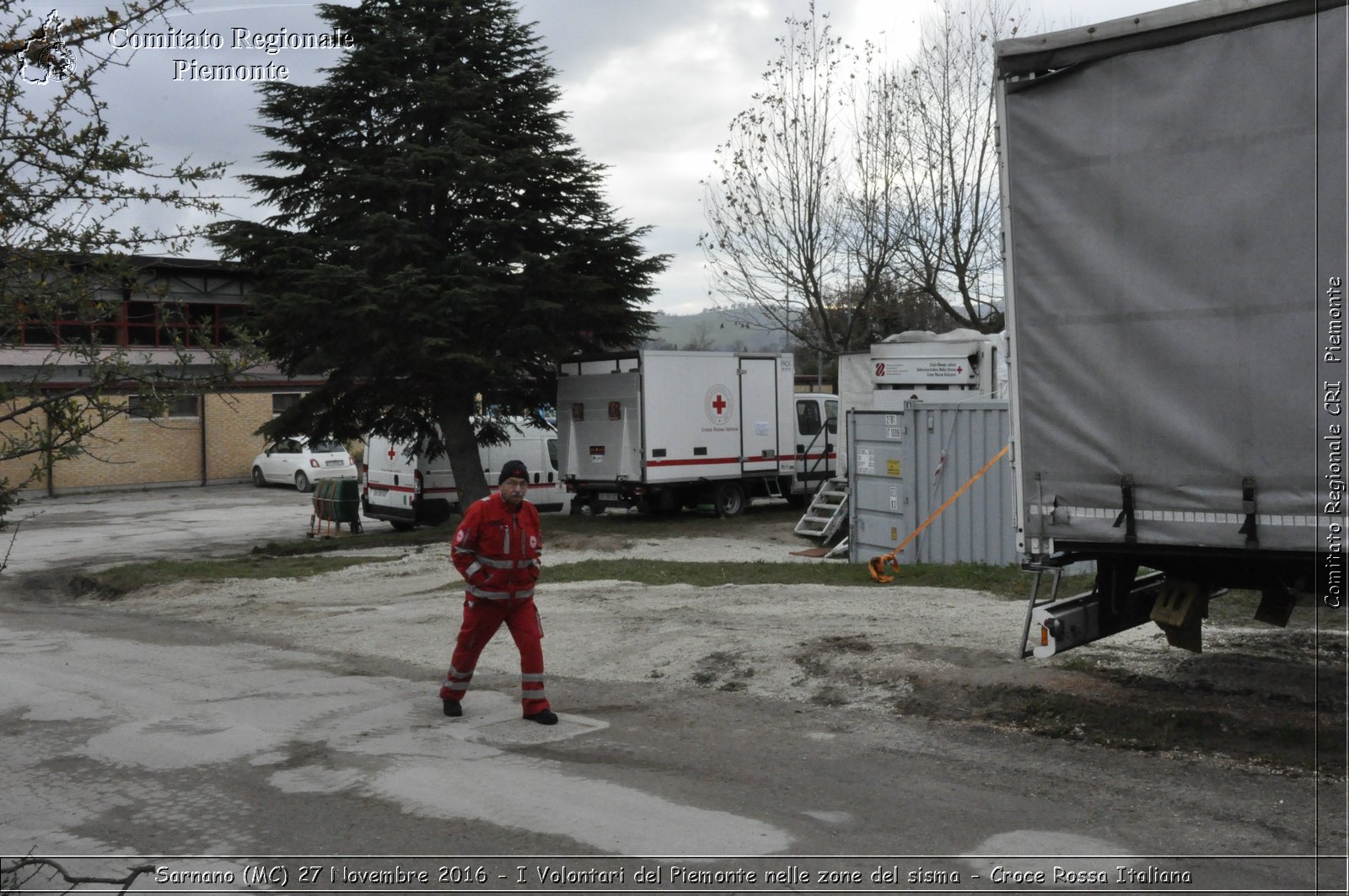 Sarnano (MC) 27 Novembre 2016 - I Volontari del Piemonte nelle zone del sisma - Croce Rossa Italiana- Comitato Regionale del Piemonte