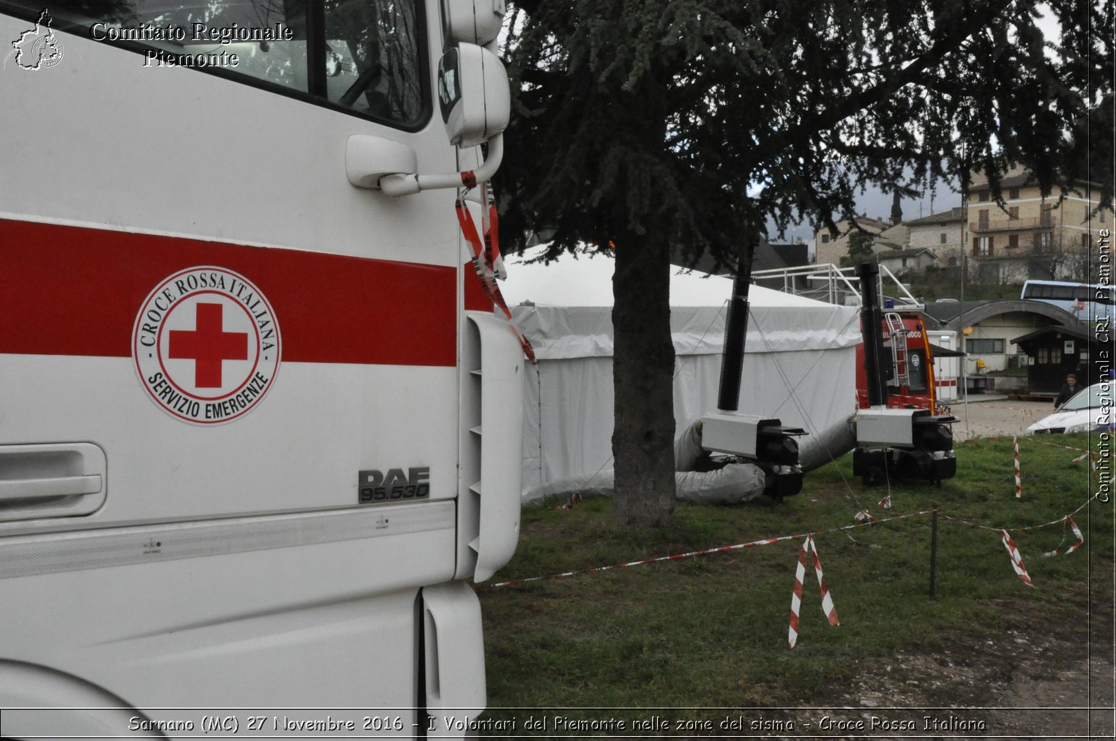 Sarnano (MC) 27 Novembre 2016 - I Volontari del Piemonte nelle zone del sisma - Croce Rossa Italiana- Comitato Regionale del Piemonte