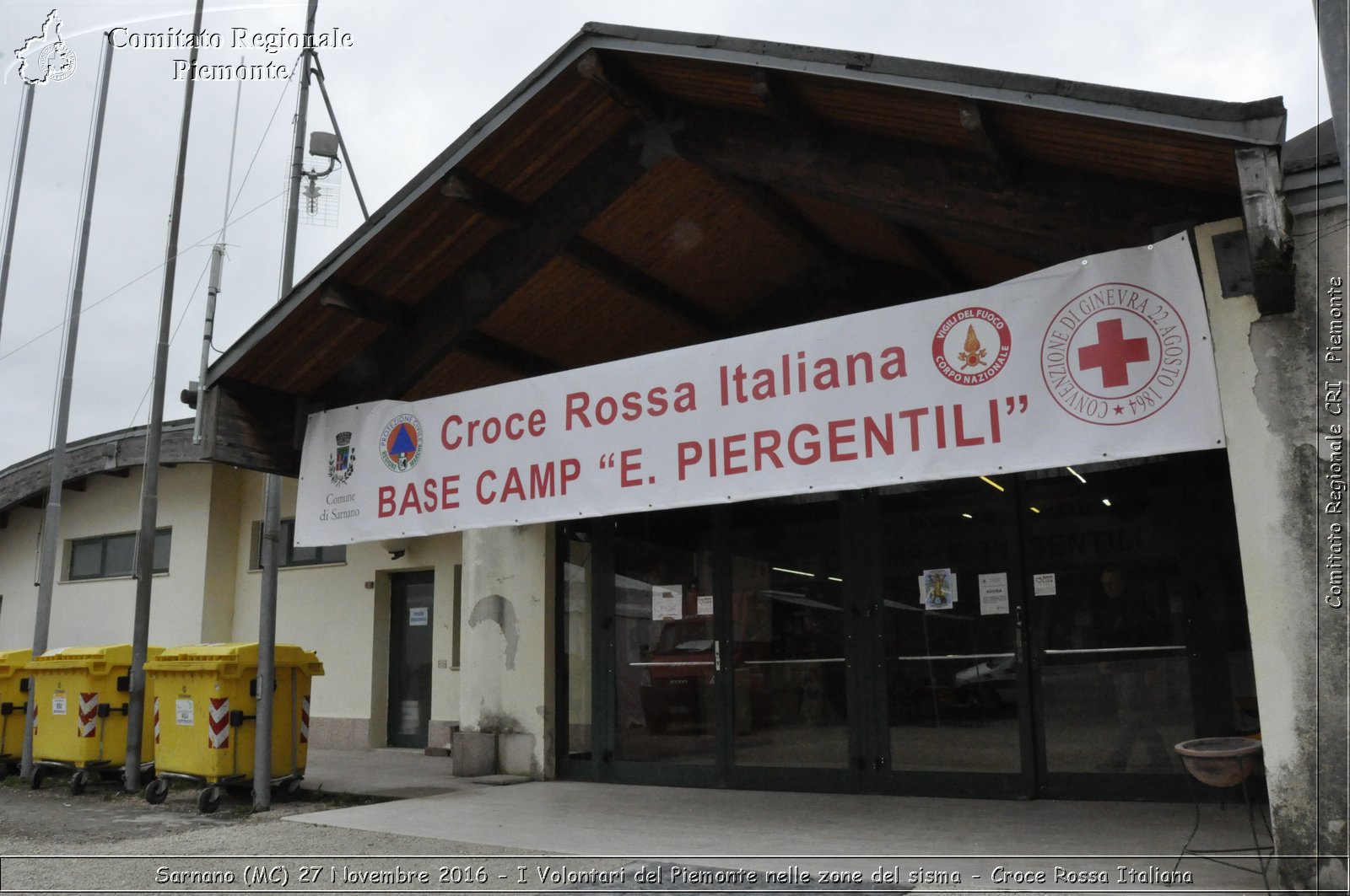 Sarnano (MC) 27 Novembre 2016 - I Volontari del Piemonte nelle zone del sisma - Croce Rossa Italiana- Comitato Regionale del Piemonte