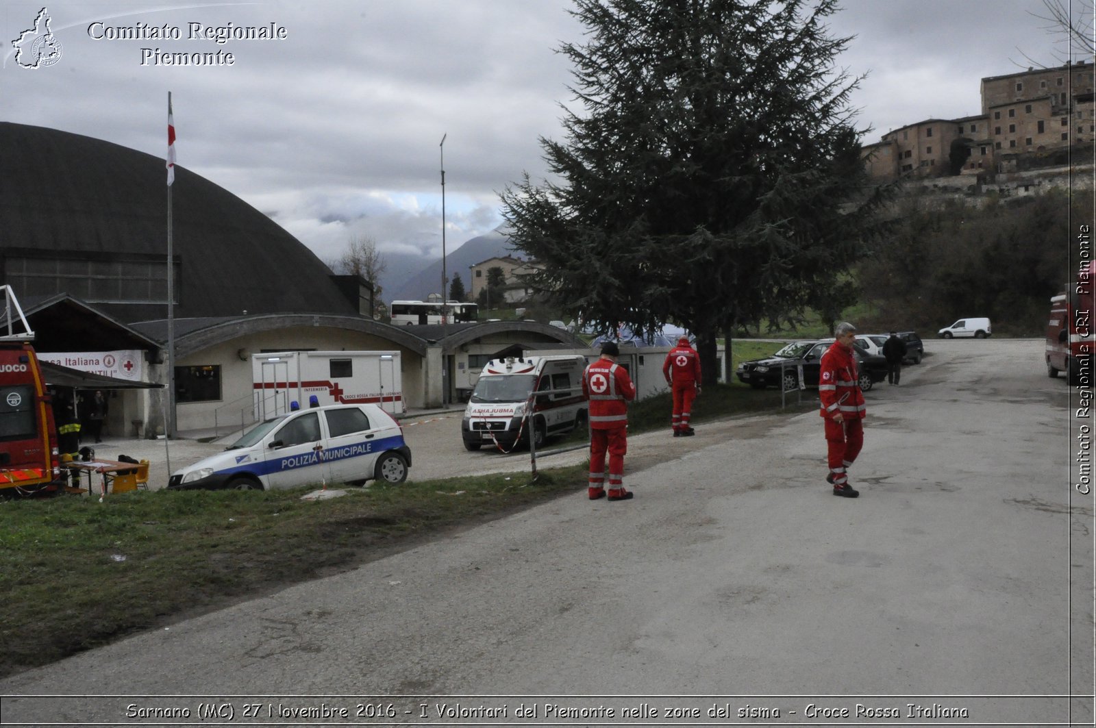 Sarnano (MC) 27 Novembre 2016 - I Volontari del Piemonte nelle zone del sisma - Croce Rossa Italiana- Comitato Regionale del Piemonte