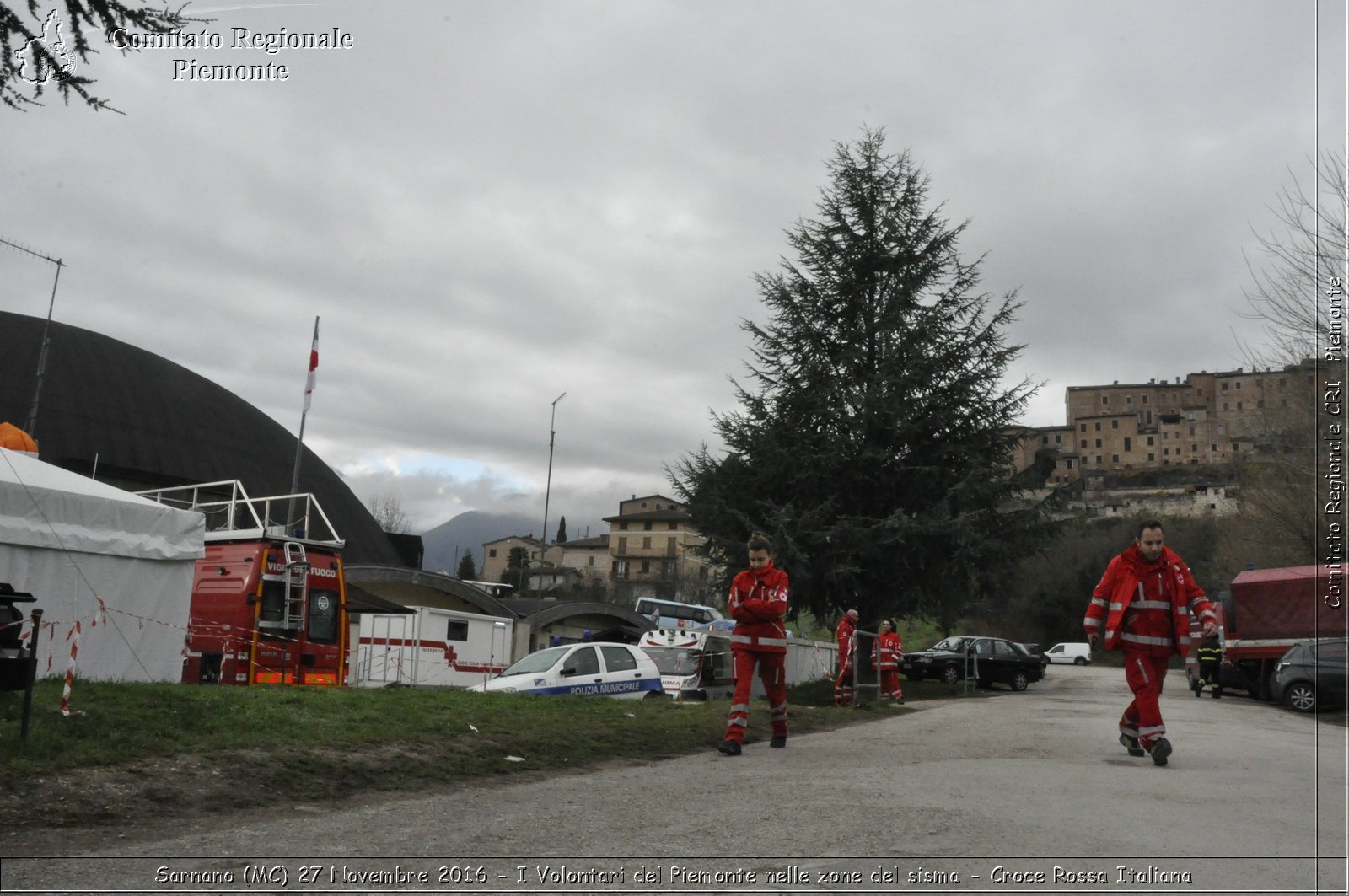 Sarnano (MC) 27 Novembre 2016 - I Volontari del Piemonte nelle zone del sisma - Croce Rossa Italiana- Comitato Regionale del Piemonte