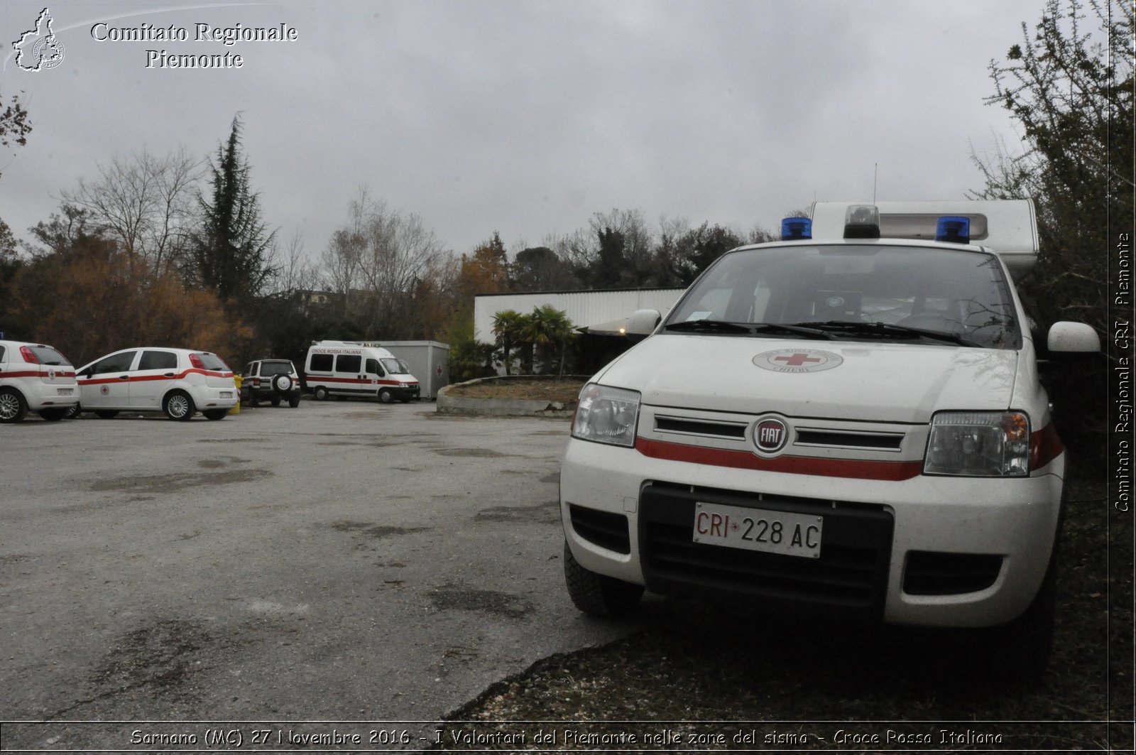 Sarnano (MC) 27 Novembre 2016 - I Volontari del Piemonte nelle zone del sisma - Croce Rossa Italiana- Comitato Regionale del Piemonte