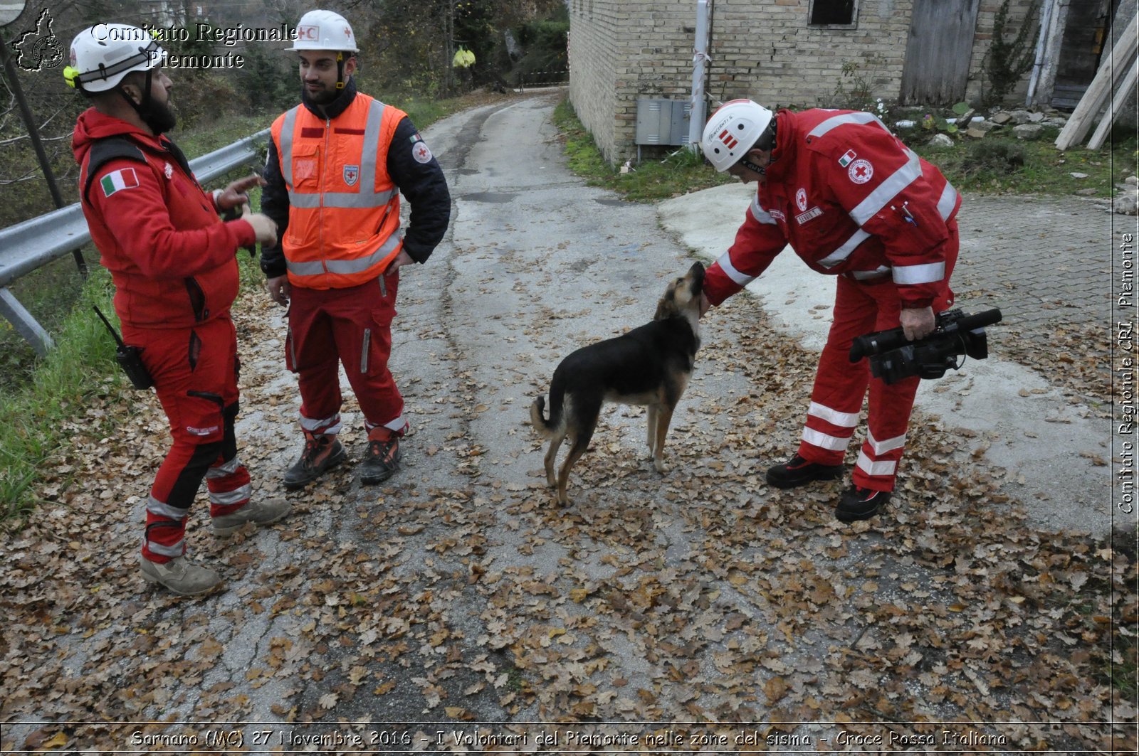 Sarnano (MC) 27 Novembre 2016 - I Volontari del Piemonte nelle zone del sisma - Croce Rossa Italiana- Comitato Regionale del Piemonte