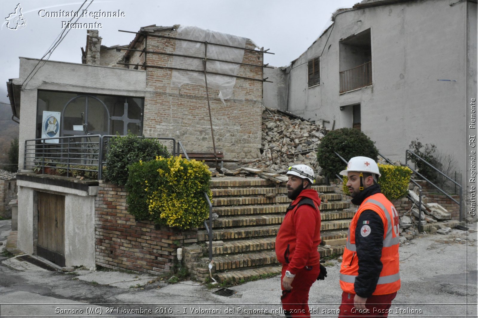 Sarnano (MC) 27 Novembre 2016 - I Volontari del Piemonte nelle zone del sisma - Croce Rossa Italiana- Comitato Regionale del Piemonte