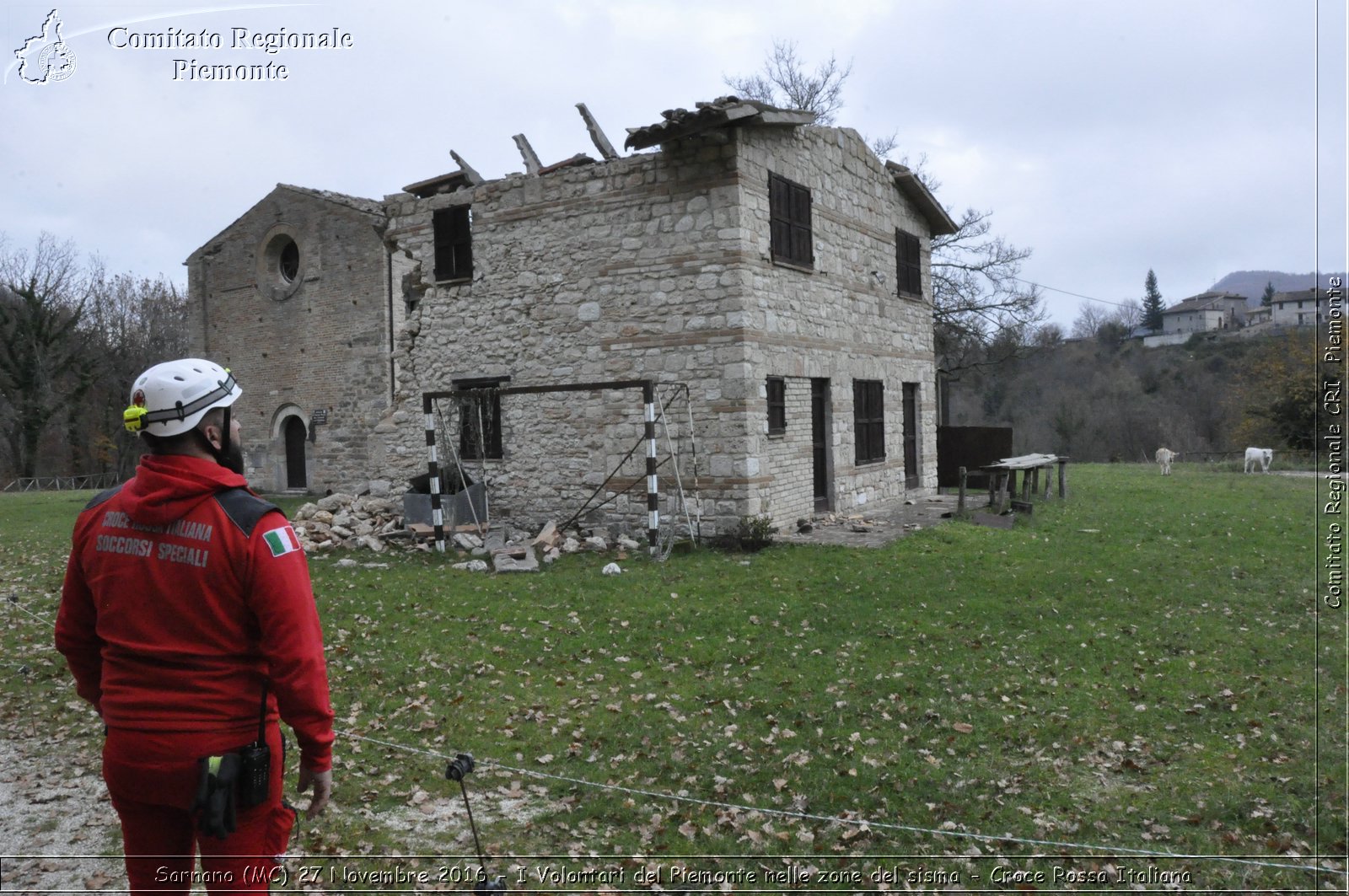 Sarnano (MC) 27 Novembre 2016 - I Volontari del Piemonte nelle zone del sisma - Croce Rossa Italiana- Comitato Regionale del Piemonte