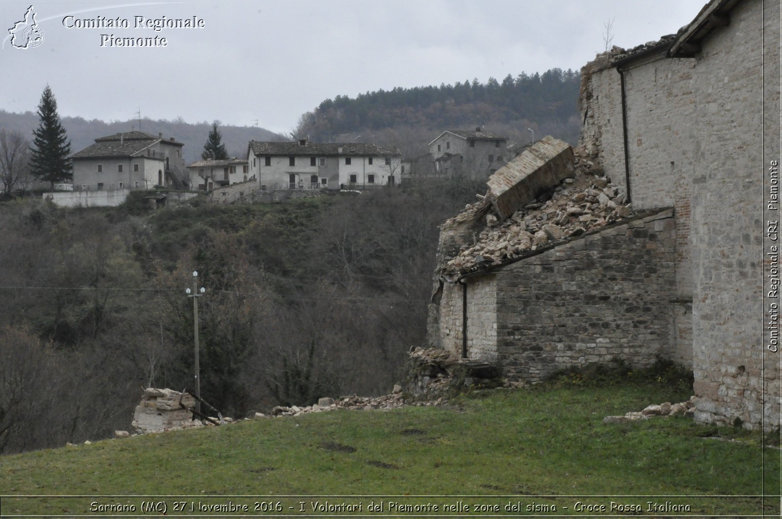 Sarnano (MC) 27 Novembre 2016 - I Volontari del Piemonte nelle zone del sisma - Croce Rossa Italiana- Comitato Regionale del Piemonte