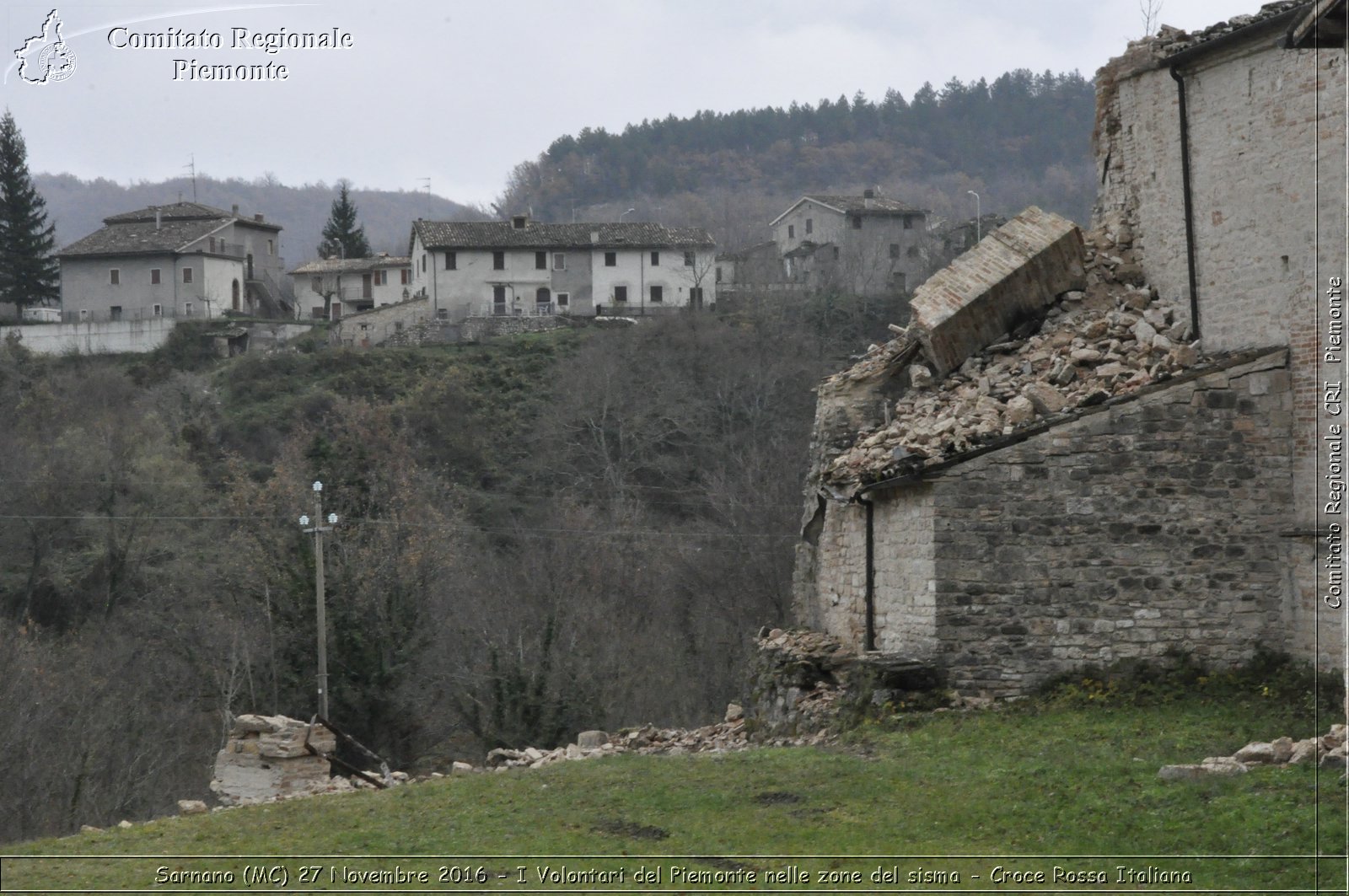 Sarnano (MC) 27 Novembre 2016 - I Volontari del Piemonte nelle zone del sisma - Croce Rossa Italiana- Comitato Regionale del Piemonte