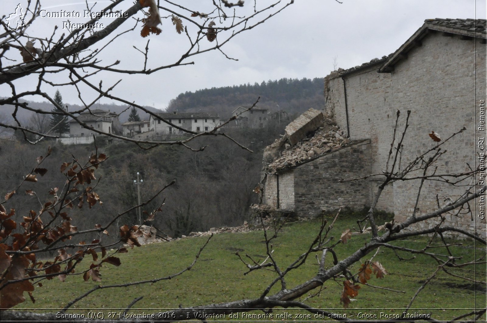 Sarnano (MC) 27 Novembre 2016 - I Volontari del Piemonte nelle zone del sisma - Croce Rossa Italiana- Comitato Regionale del Piemonte