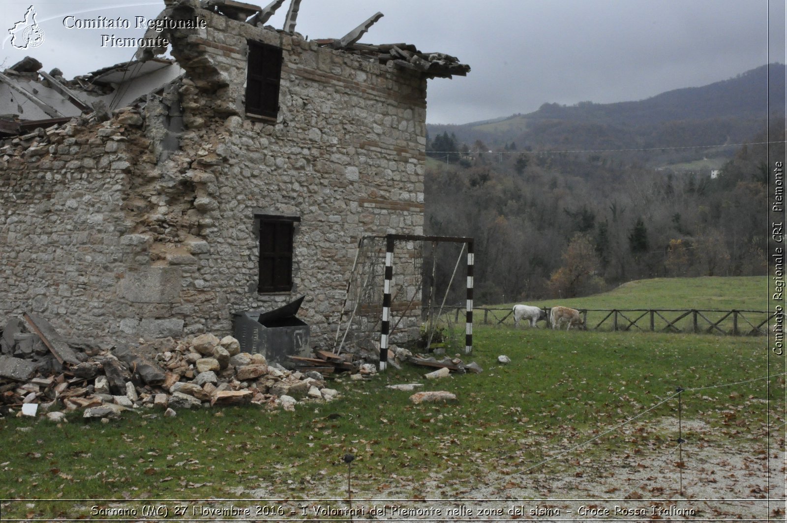 Sarnano (MC) 27 Novembre 2016 - I Volontari del Piemonte nelle zone del sisma - Croce Rossa Italiana- Comitato Regionale del Piemonte