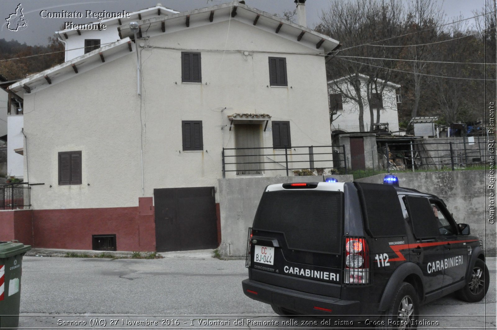 Sarnano (MC) 27 Novembre 2016 - I Volontari del Piemonte nelle zone del sisma - Croce Rossa Italiana- Comitato Regionale del Piemonte