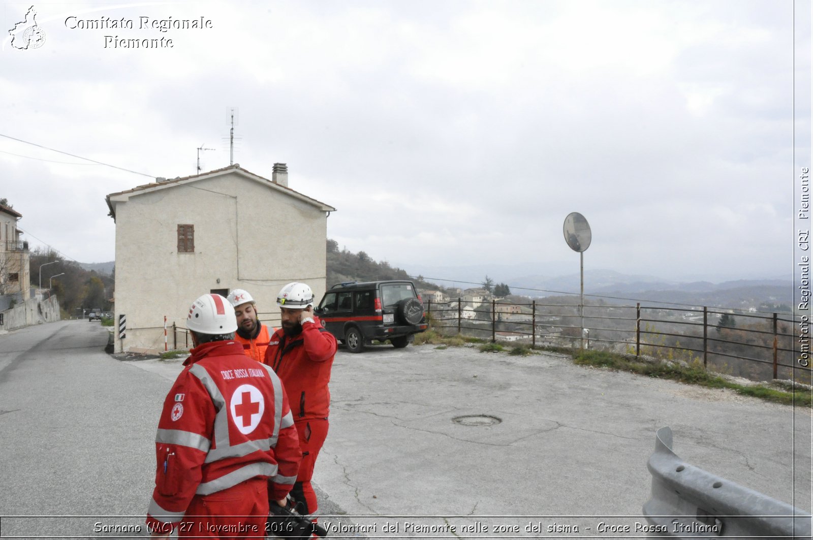 Sarnano (MC) 27 Novembre 2016 - I Volontari del Piemonte nelle zone del sisma - Croce Rossa Italiana- Comitato Regionale del Piemonte