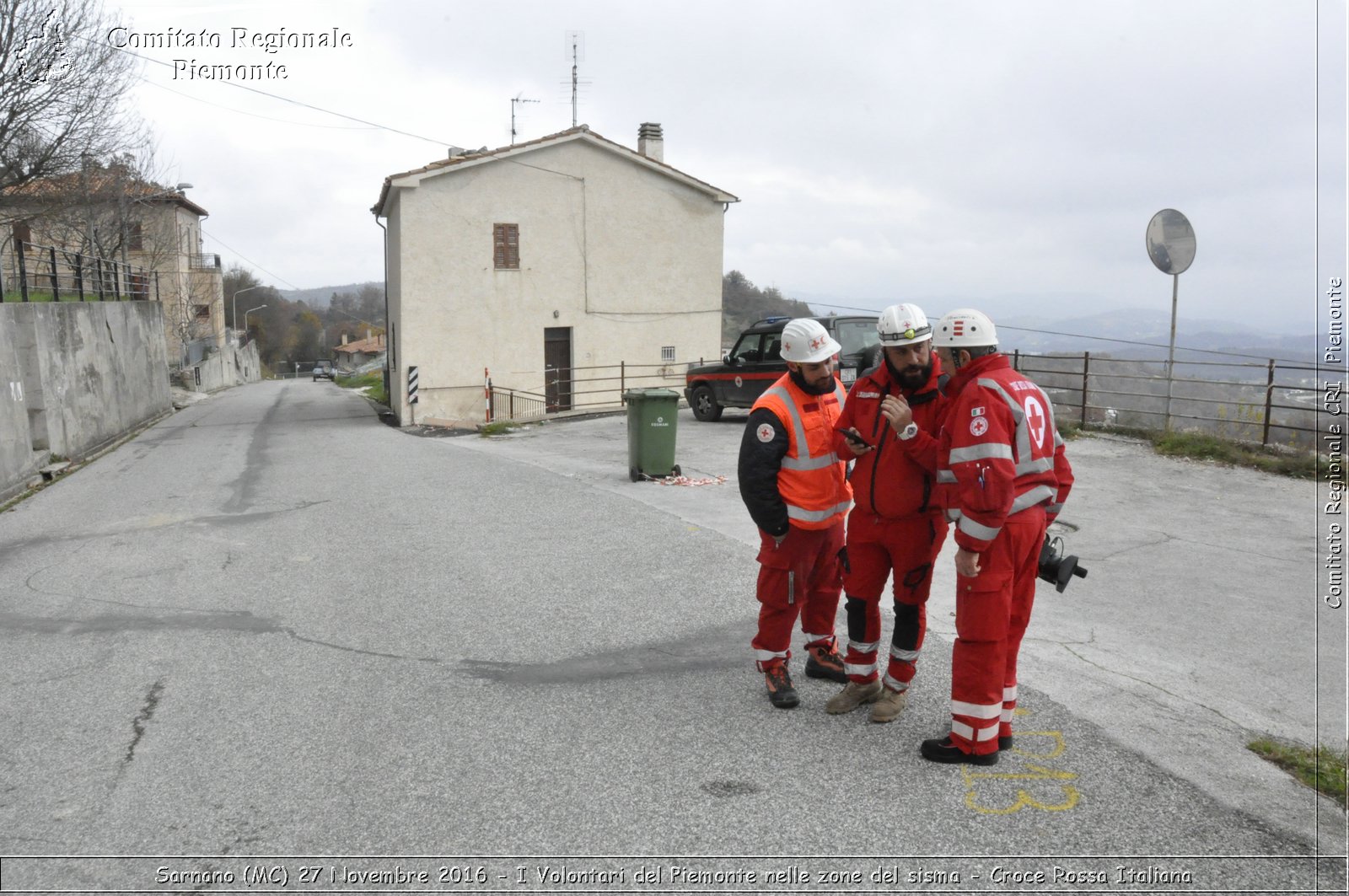 Sarnano (MC) 27 Novembre 2016 - I Volontari del Piemonte nelle zone del sisma - Croce Rossa Italiana- Comitato Regionale del Piemonte