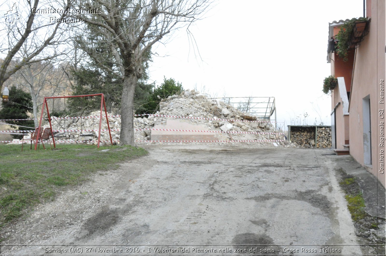 Sarnano (MC) 27 Novembre 2016 - I Volontari del Piemonte nelle zone del sisma - Croce Rossa Italiana- Comitato Regionale del Piemonte