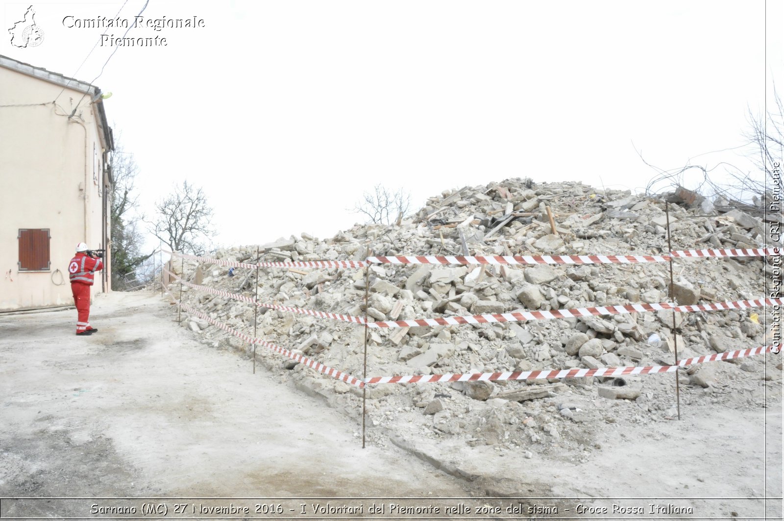 Sarnano (MC) 27 Novembre 2016 - I Volontari del Piemonte nelle zone del sisma - Croce Rossa Italiana- Comitato Regionale del Piemonte