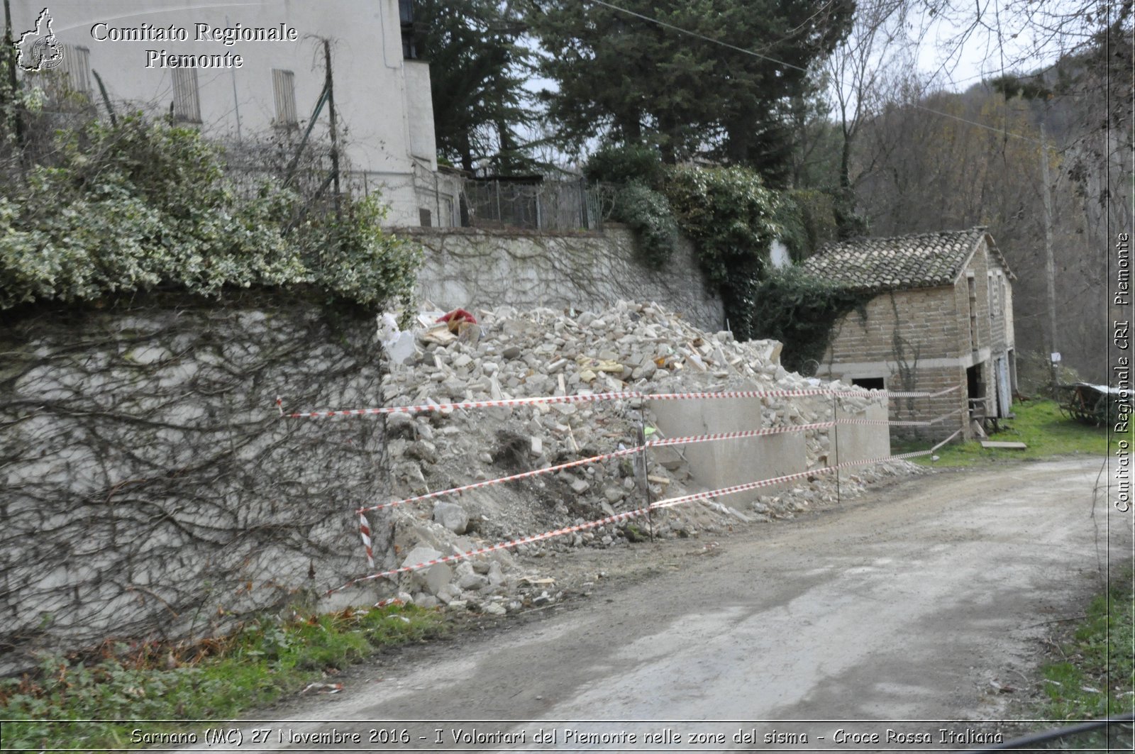 Sarnano (MC) 27 Novembre 2016 - I Volontari del Piemonte nelle zone del sisma - Croce Rossa Italiana- Comitato Regionale del Piemonte