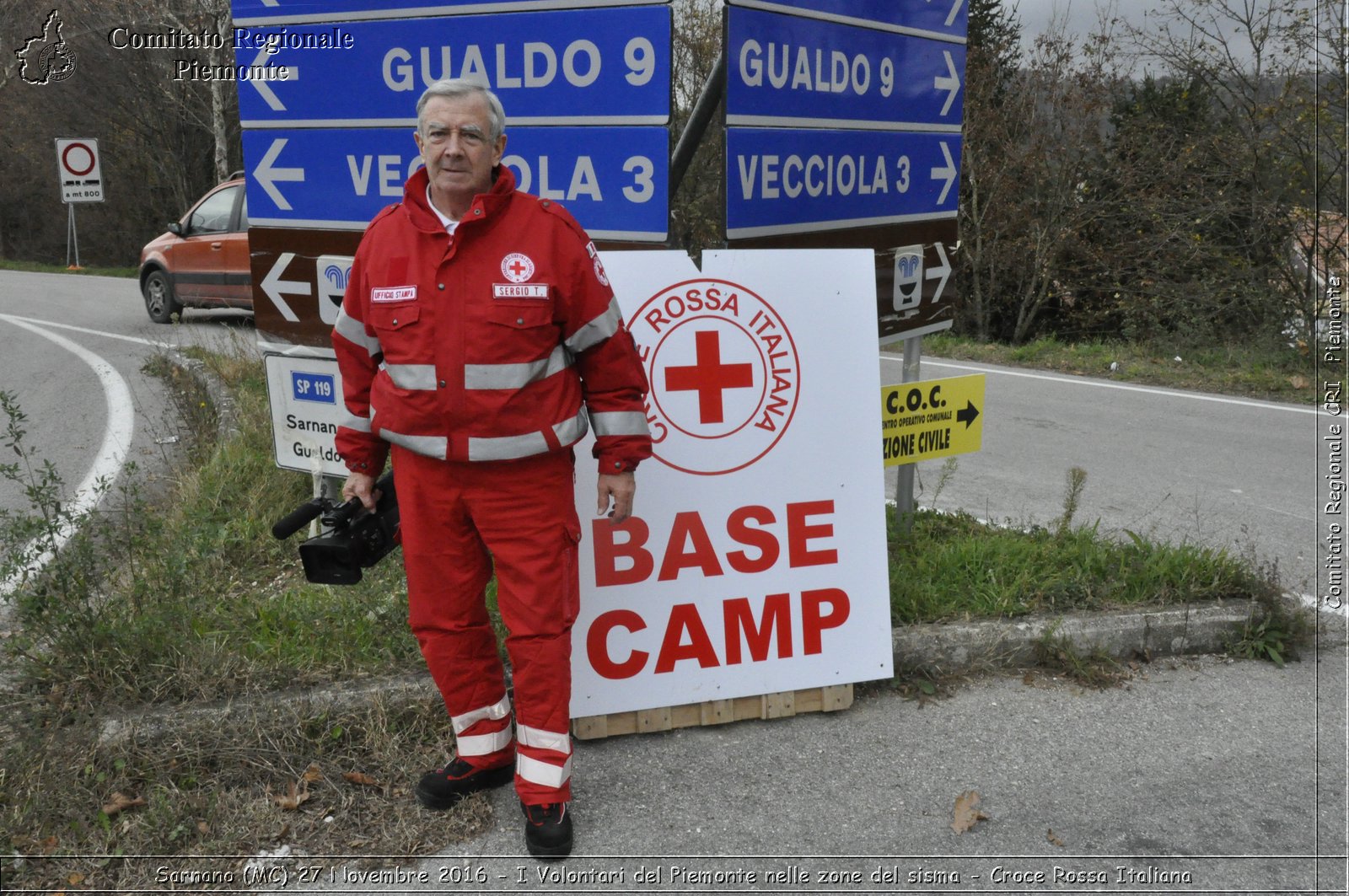 Sarnano (MC) 27 Novembre 2016 - I Volontari del Piemonte nelle zone del sisma - Croce Rossa Italiana- Comitato Regionale del Piemonte