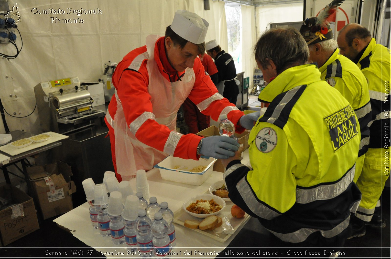 Sarnano (MC) 27 Novembre 2016 - I Volontari del Piemonte nelle zone del sisma - Croce Rossa Italiana- Comitato Regionale del Piemonte