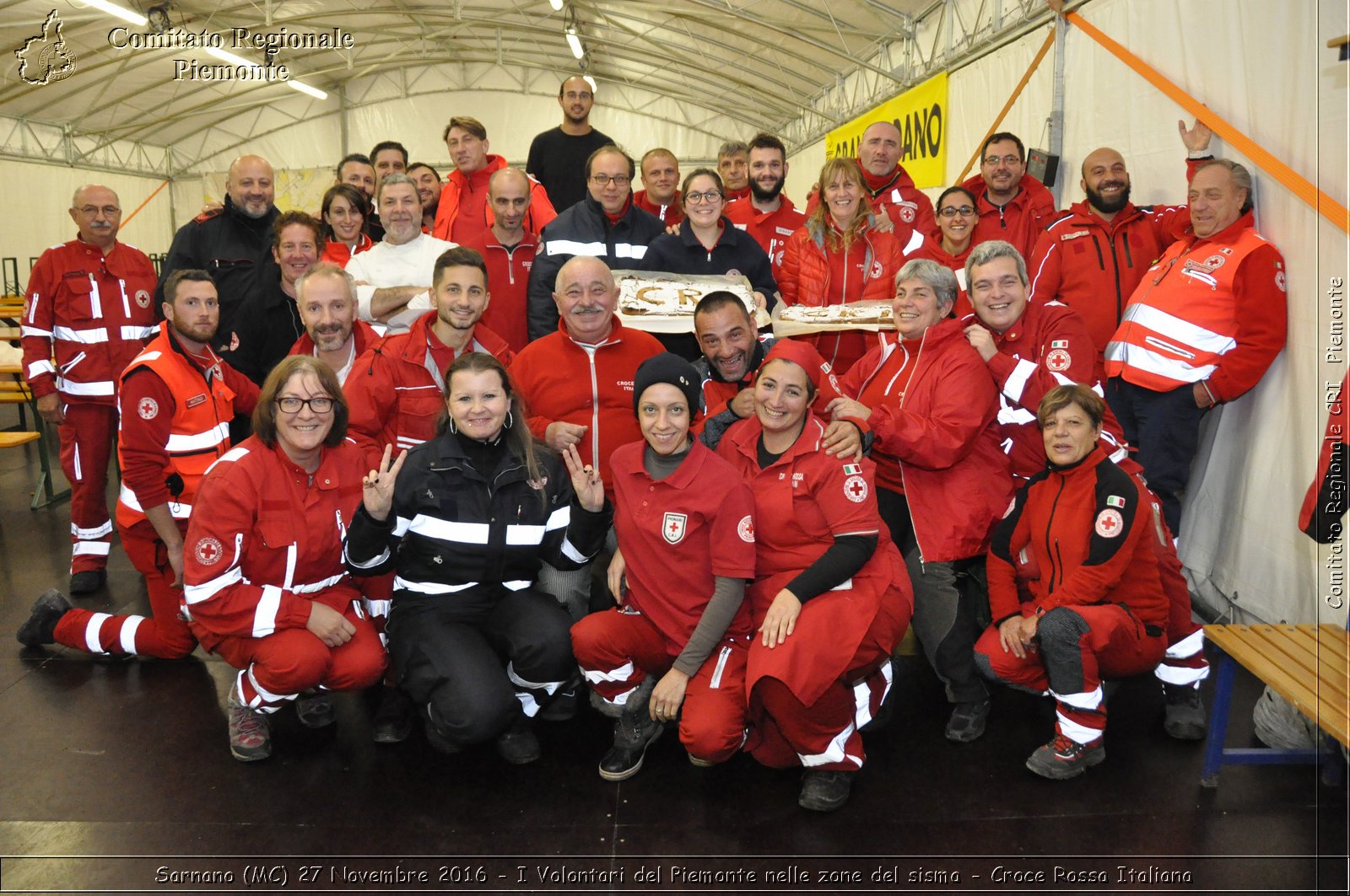 Sarnano (MC) 27 Novembre 2016 - I Volontari del Piemonte nelle zone del sisma - Croce Rossa Italiana- Comitato Regionale del Piemonte