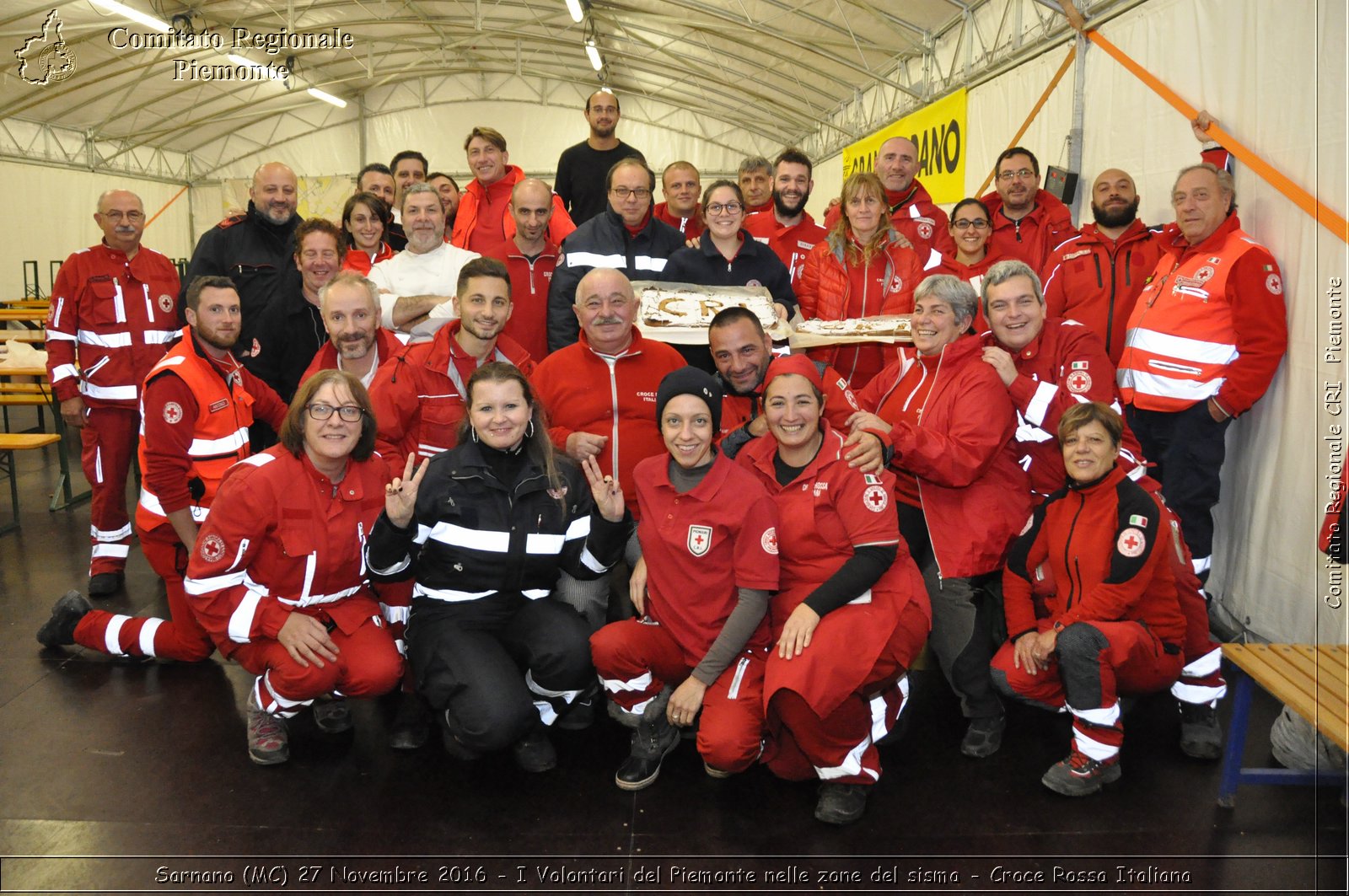 Sarnano (MC) 27 Novembre 2016 - I Volontari del Piemonte nelle zone del sisma - Croce Rossa Italiana- Comitato Regionale del Piemonte