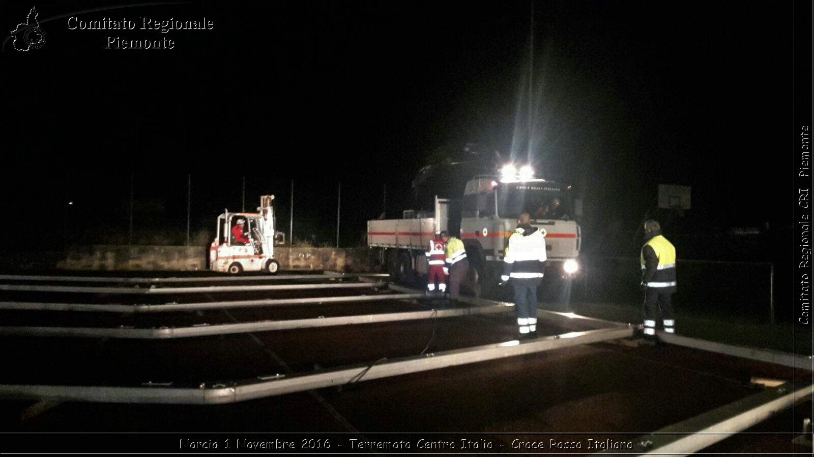 Norcia 1 Novembre 2016 - Terremoto Centro Italia - Croce Rossa Italiana- Comitato Regionale del Piemonte