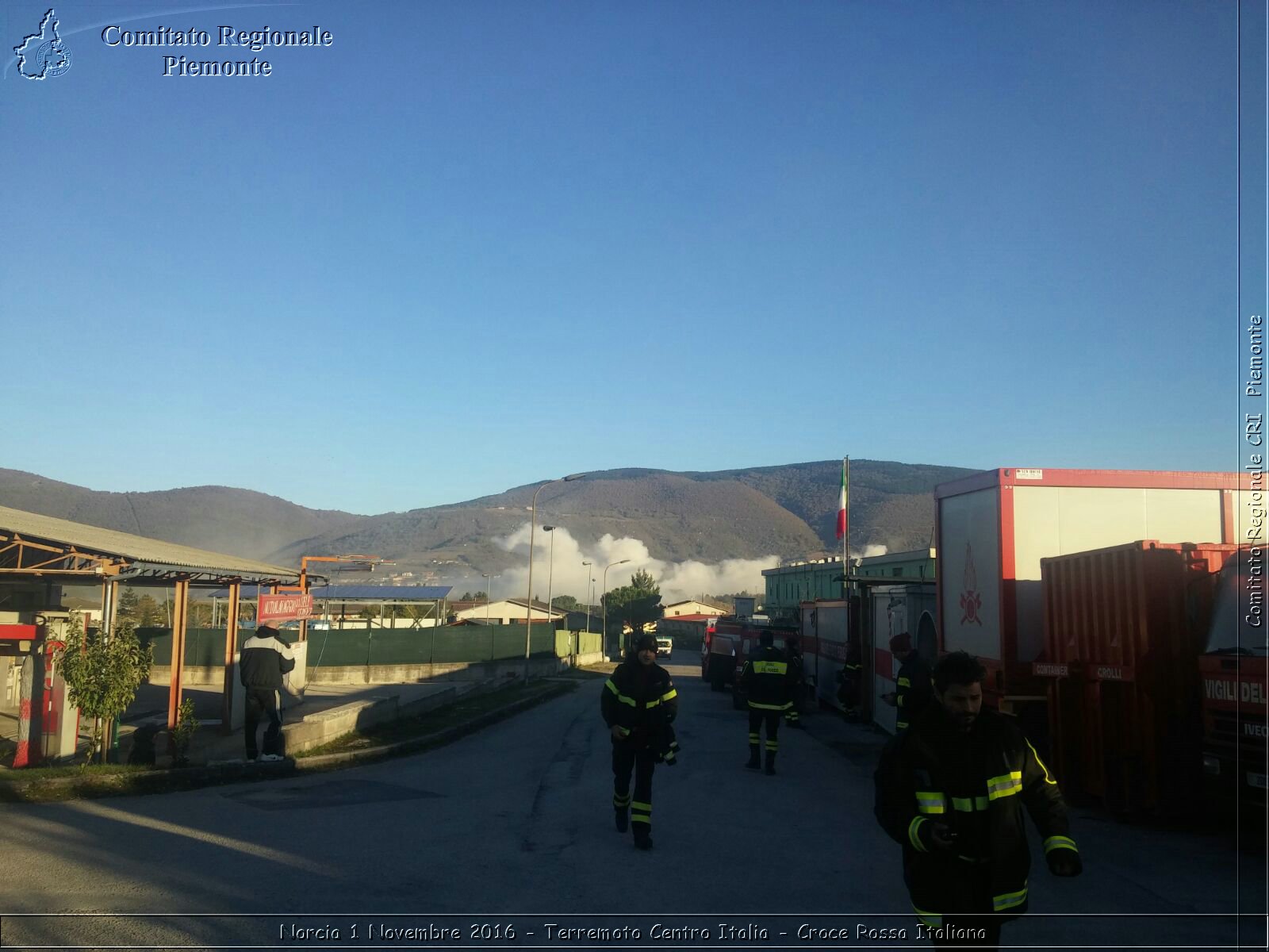 Norcia 1 Novembre 2016 - Terremoto Centro Italia - Croce Rossa Italiana- Comitato Regionale del Piemonte