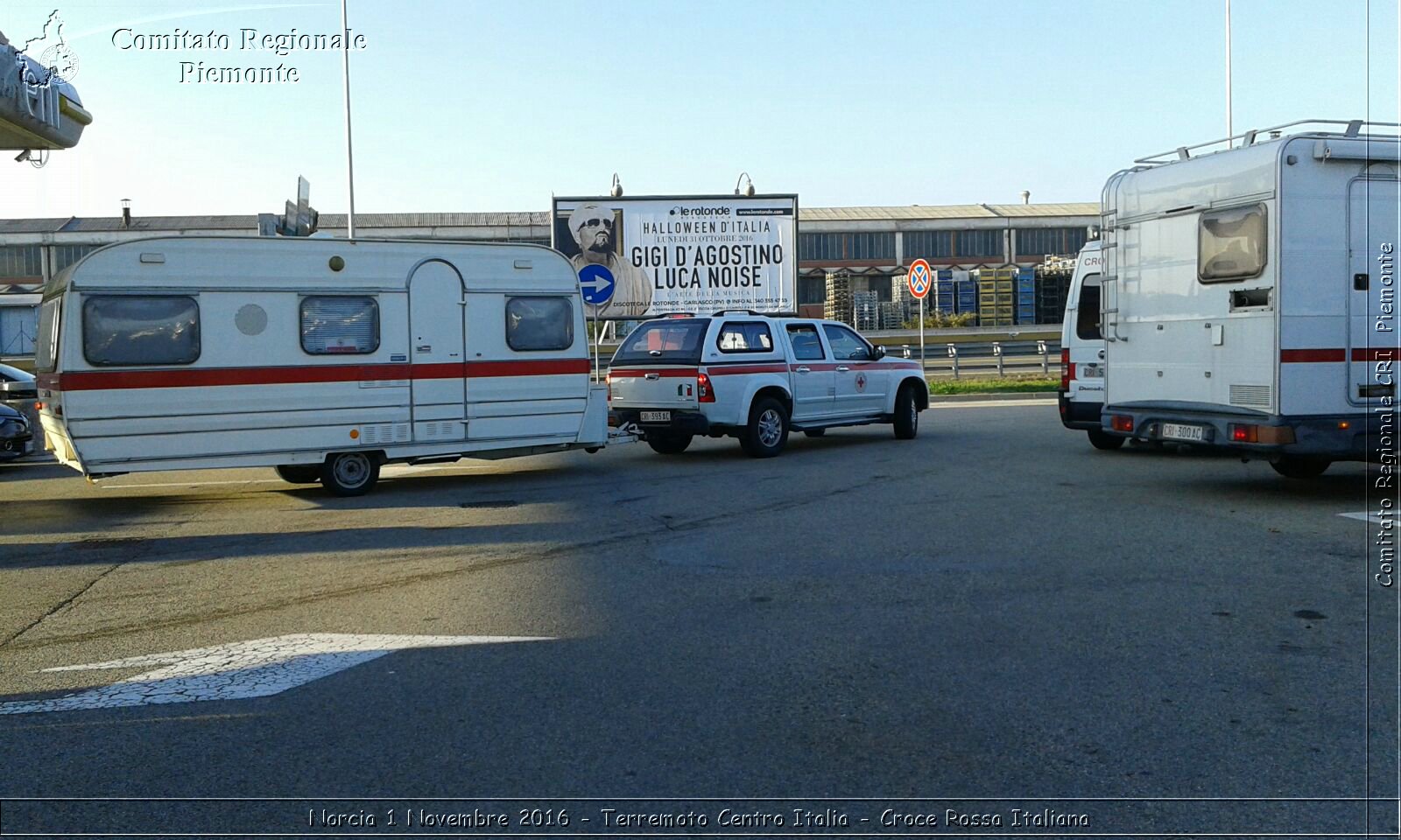 Norcia 1 Novembre 2016 - Terremoto Centro Italia - Croce Rossa Italiana- Comitato Regionale del Piemonte