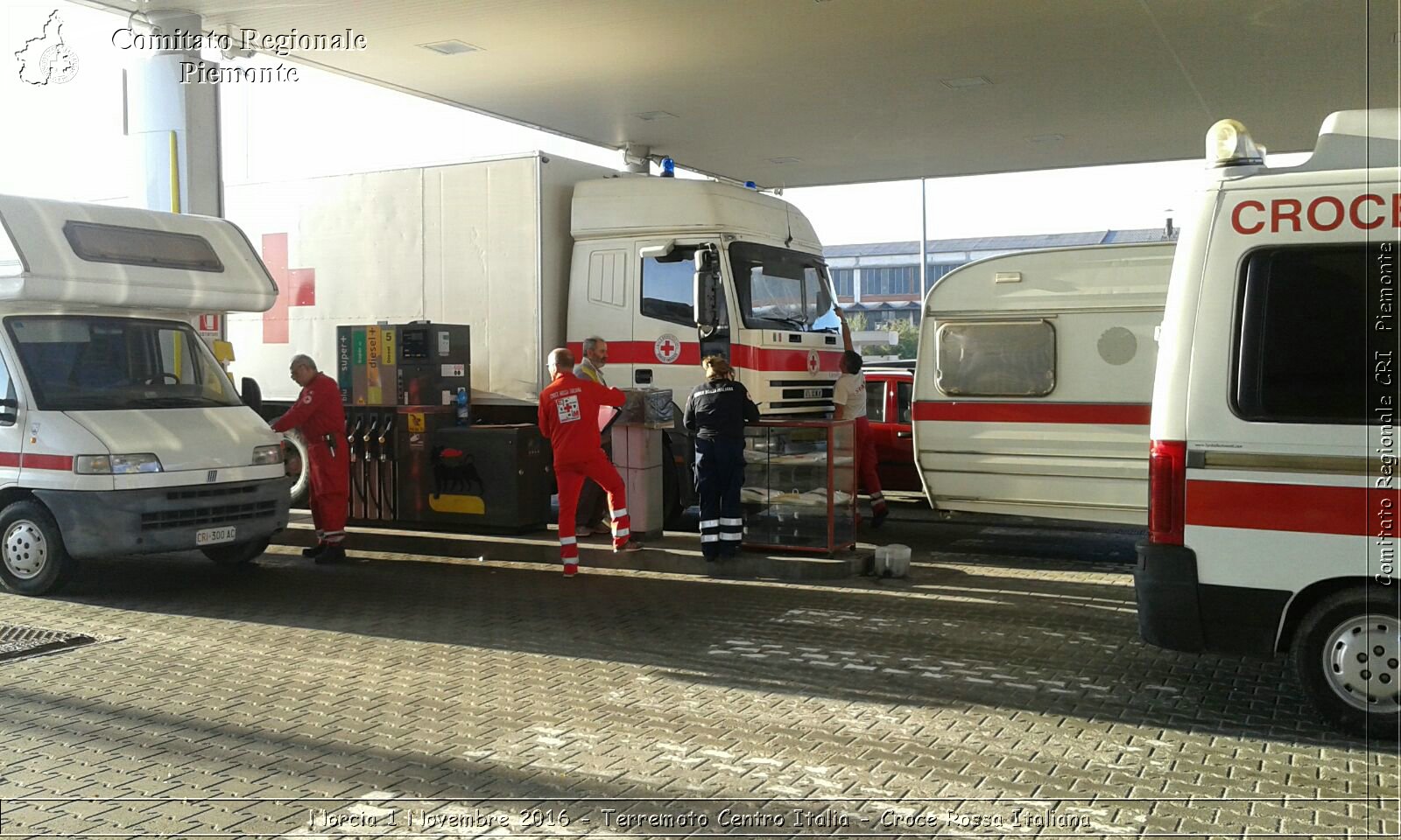 Norcia 1 Novembre 2016 - Terremoto Centro Italia - Croce Rossa Italiana- Comitato Regionale del Piemonte