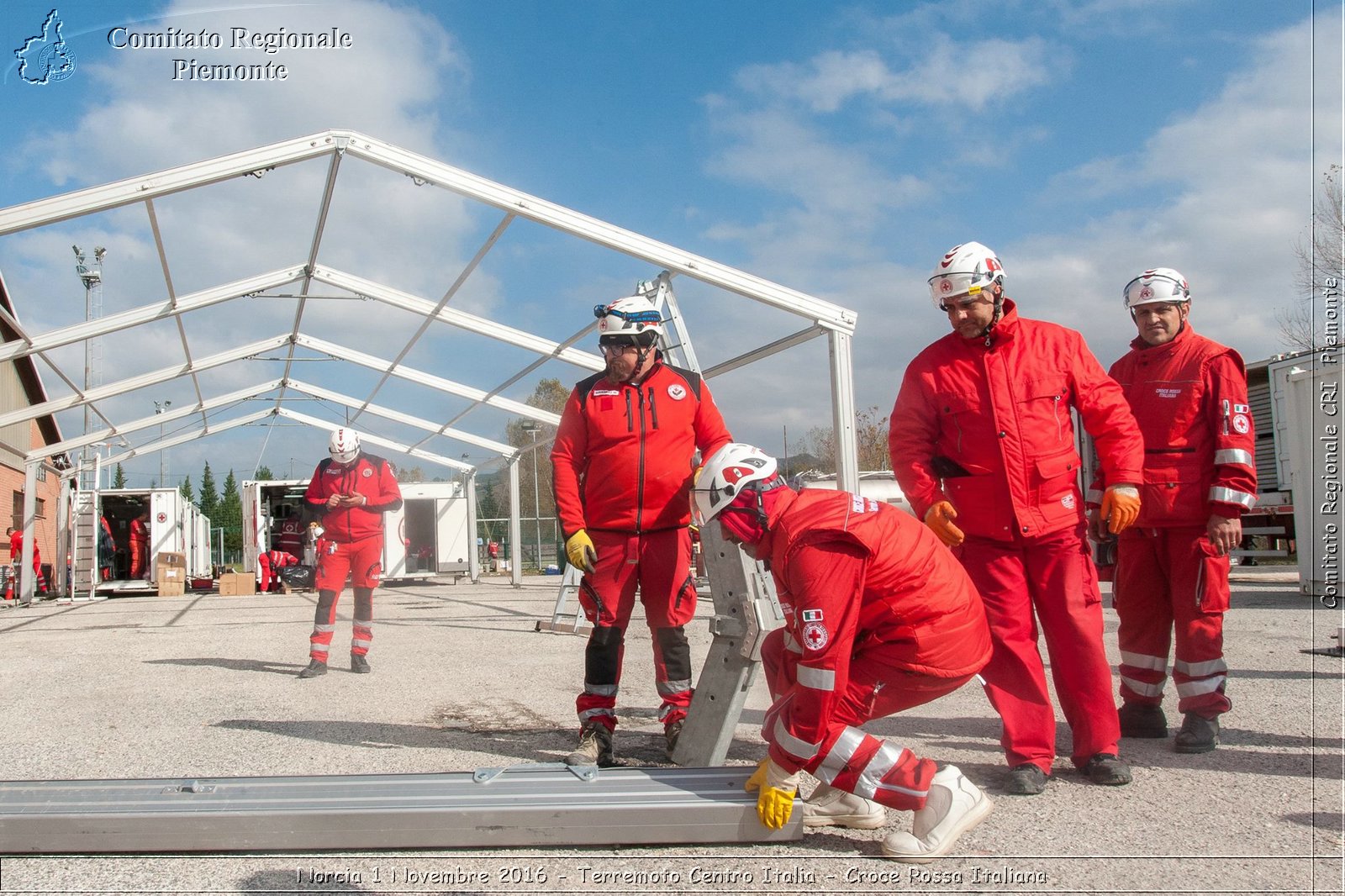 Norcia 1 Novembre 2016 - Terremoto Centro Italia - Croce Rossa Italiana- Comitato Regionale del Piemonte