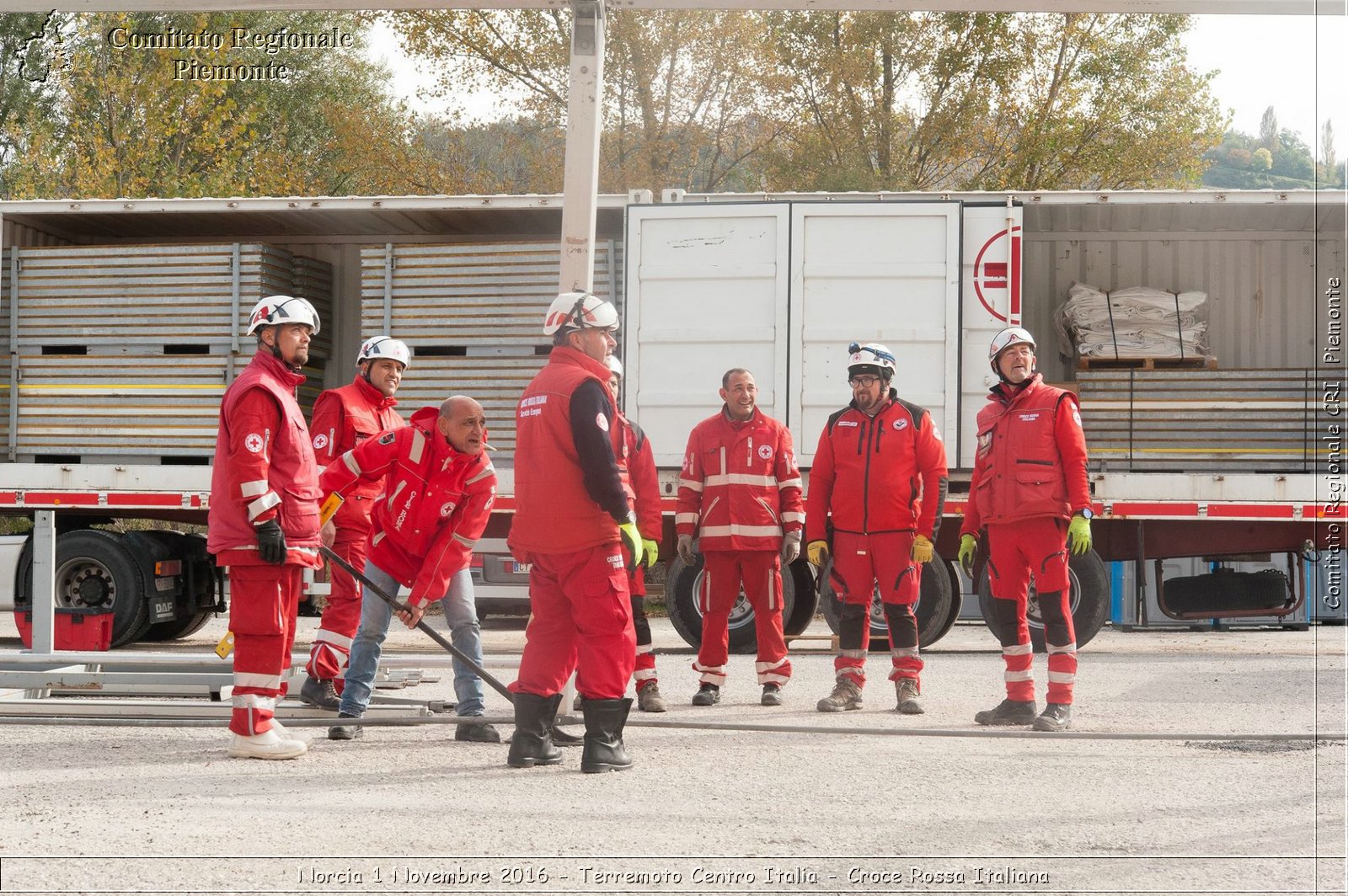 Norcia 1 Novembre 2016 - Terremoto Centro Italia - Croce Rossa Italiana- Comitato Regionale del Piemonte