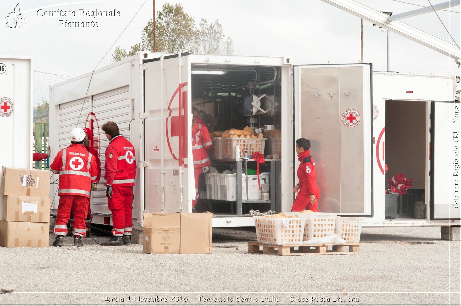 Norcia 1 Novembre 2016 - Terremoto Centro Italia - Croce Rossa Italiana- Comitato Regionale del Piemonte