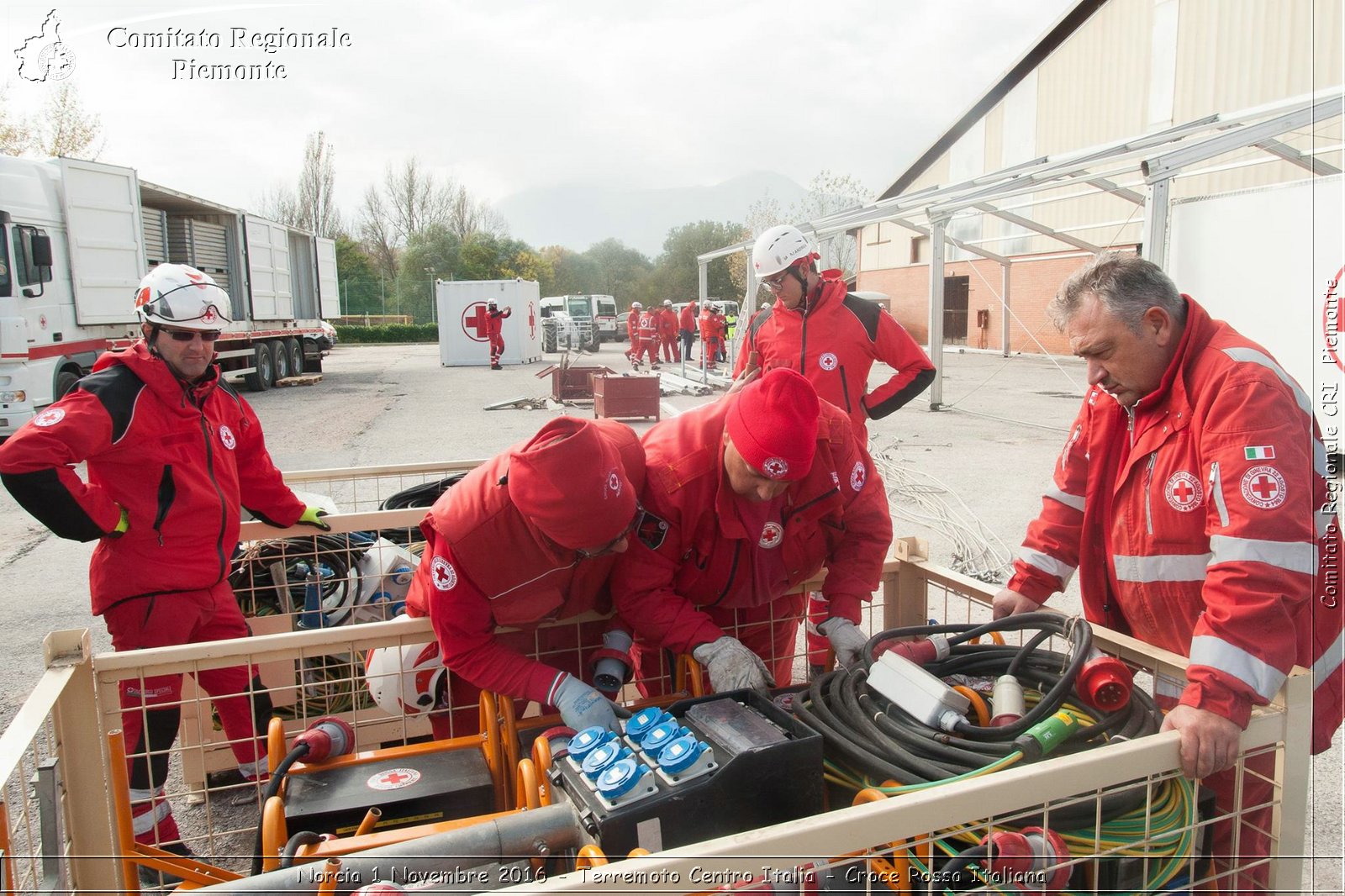 Norcia 1 Novembre 2016 - Terremoto Centro Italia - Croce Rossa Italiana- Comitato Regionale del Piemonte