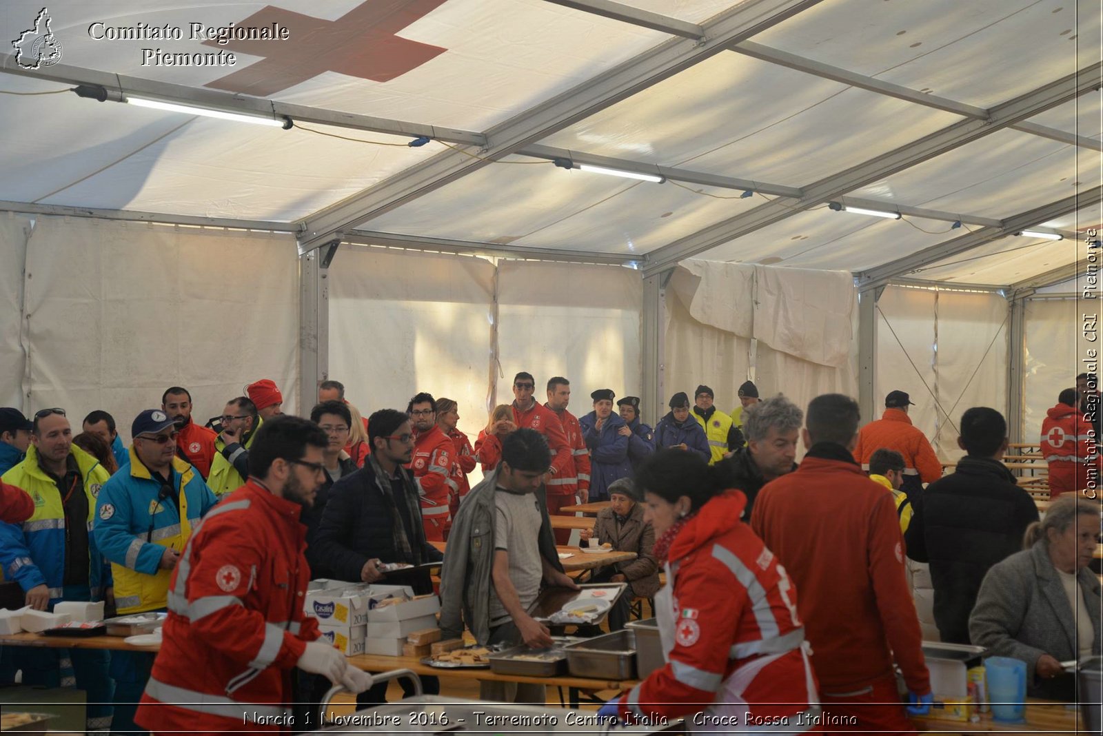 Norcia 1 Novembre 2016 - Terremoto Centro Italia - Croce Rossa Italiana- Comitato Regionale del Piemonte